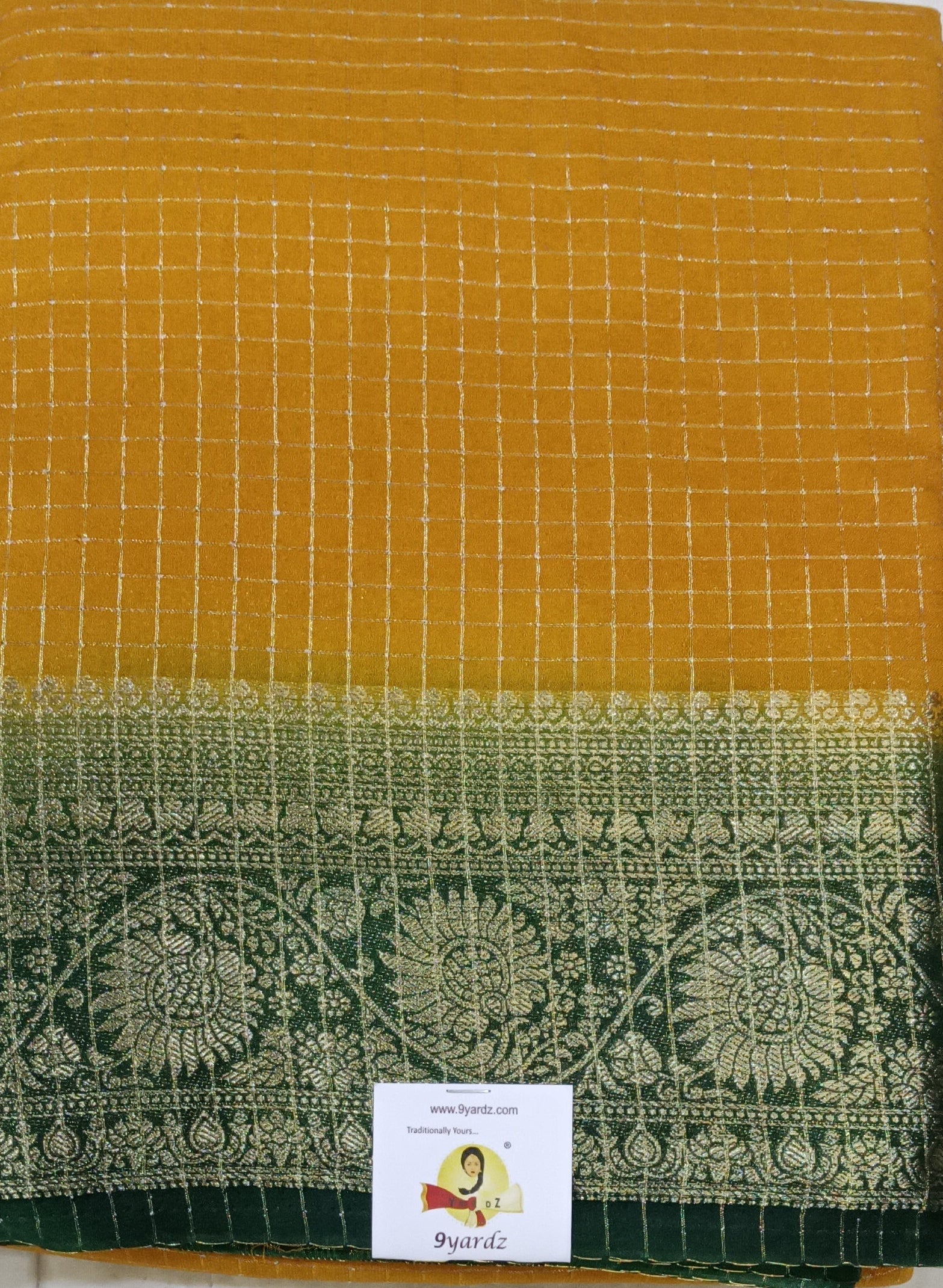 Mysore crepe silk checked (synthetic)