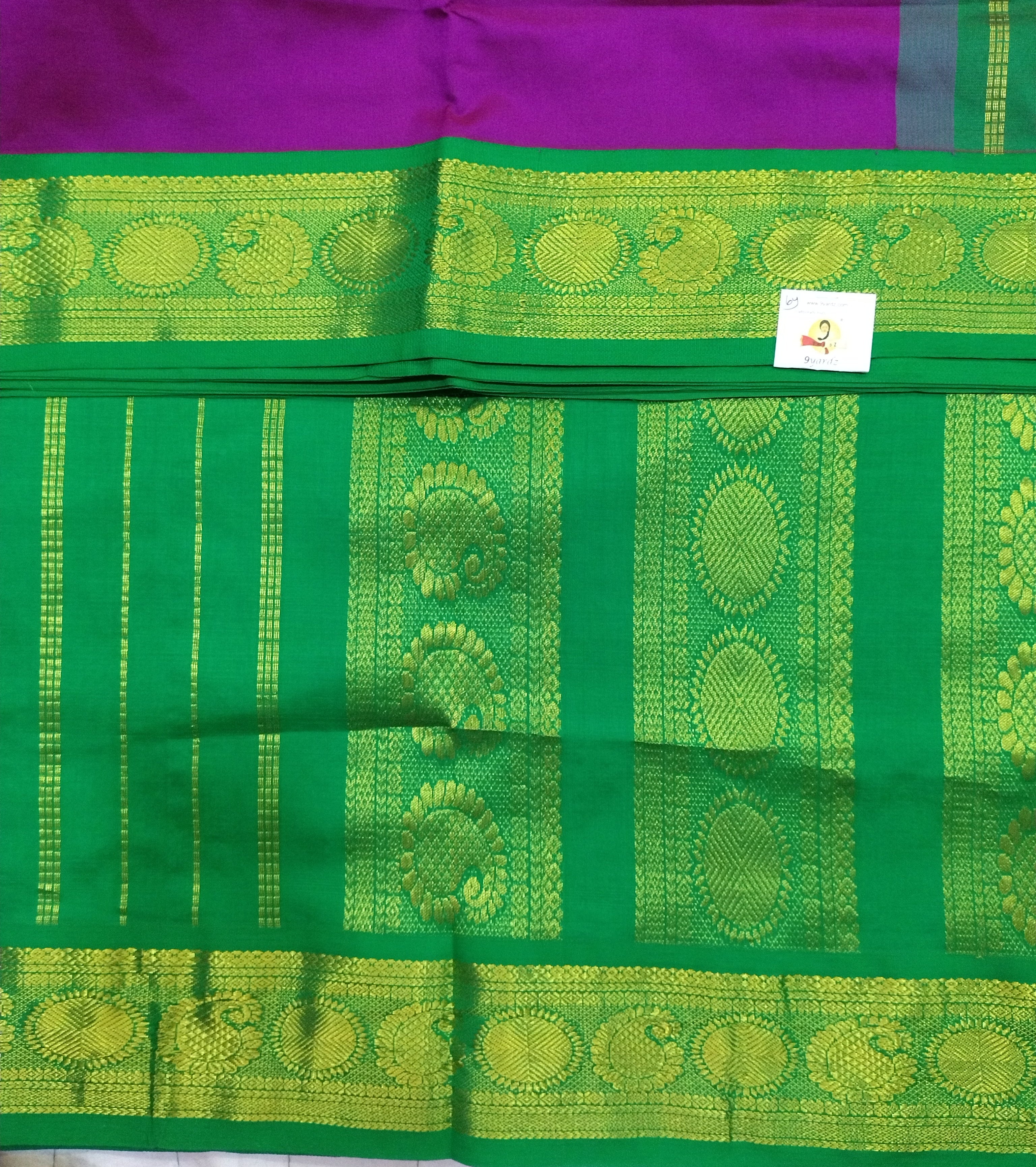 Semi silk cotton korvai 6Yards