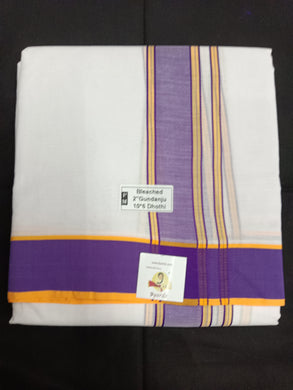 Cotton Dhothi Bleached 10*6