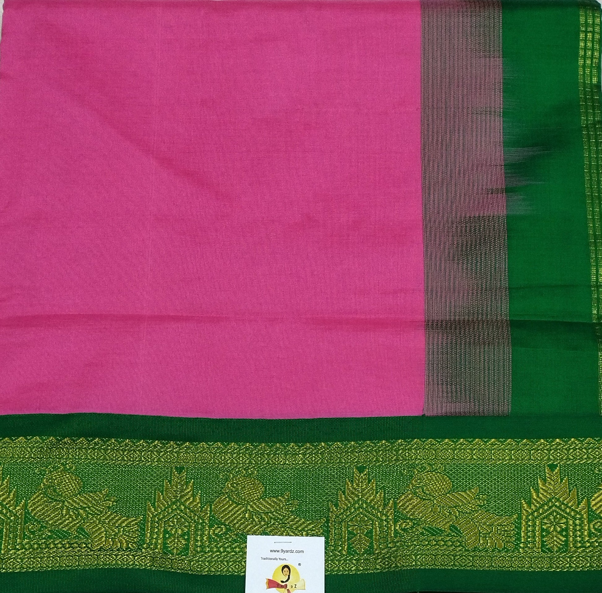 Semi silk Plain Korvai 6Yards