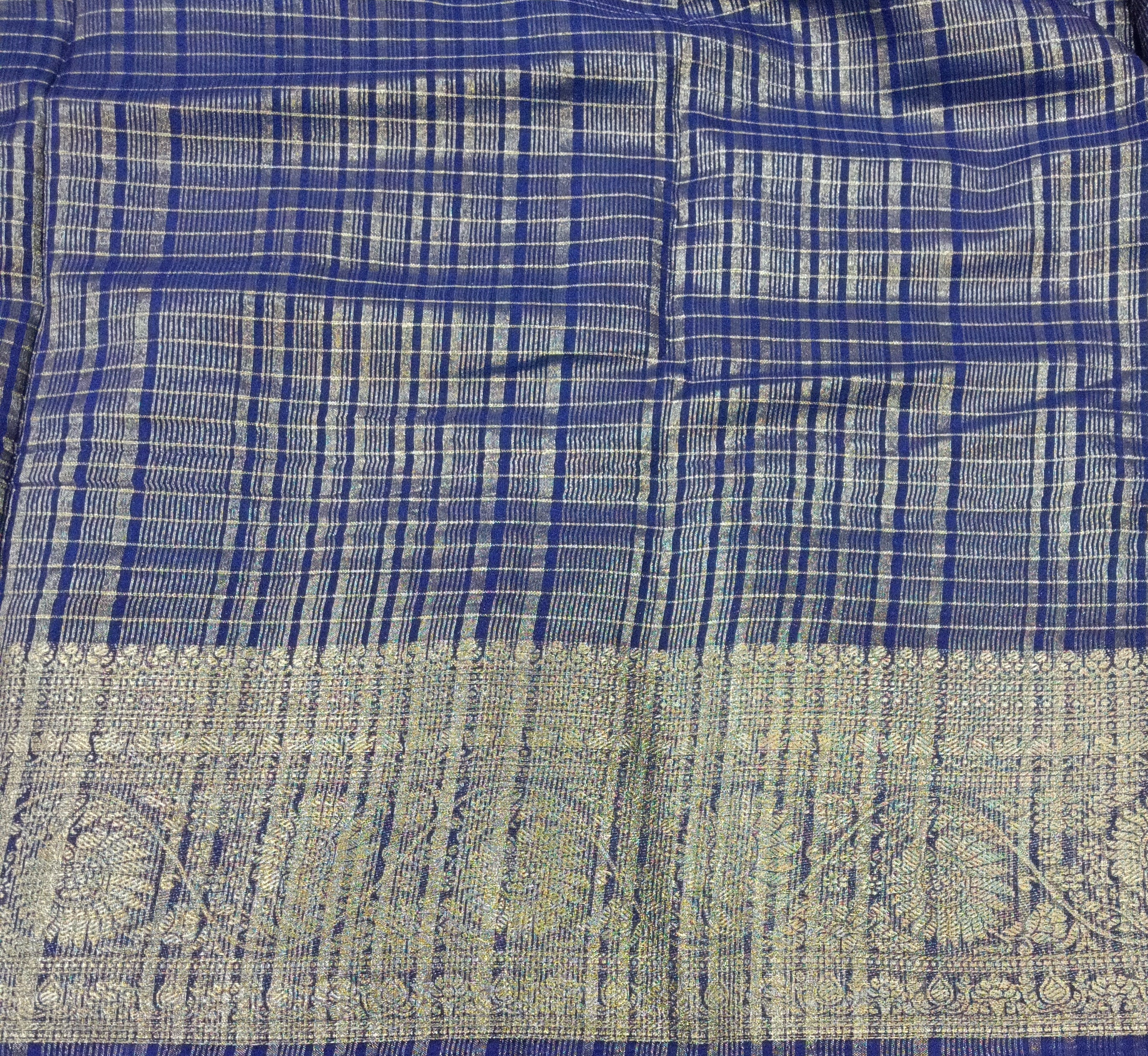 Mysore crepe silk checked (synthetic)
