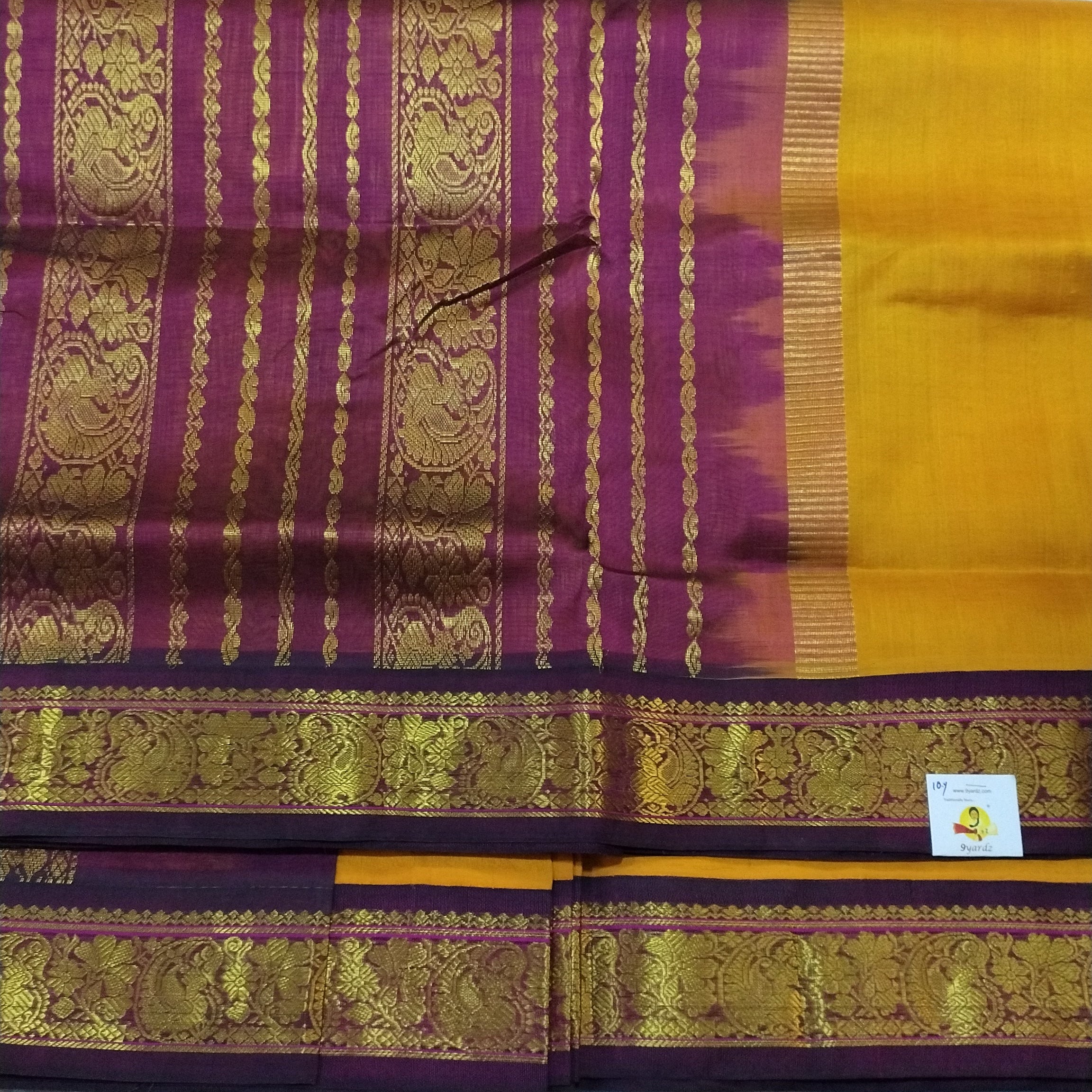 Pure silk cotton -Korvai 10yards madisar