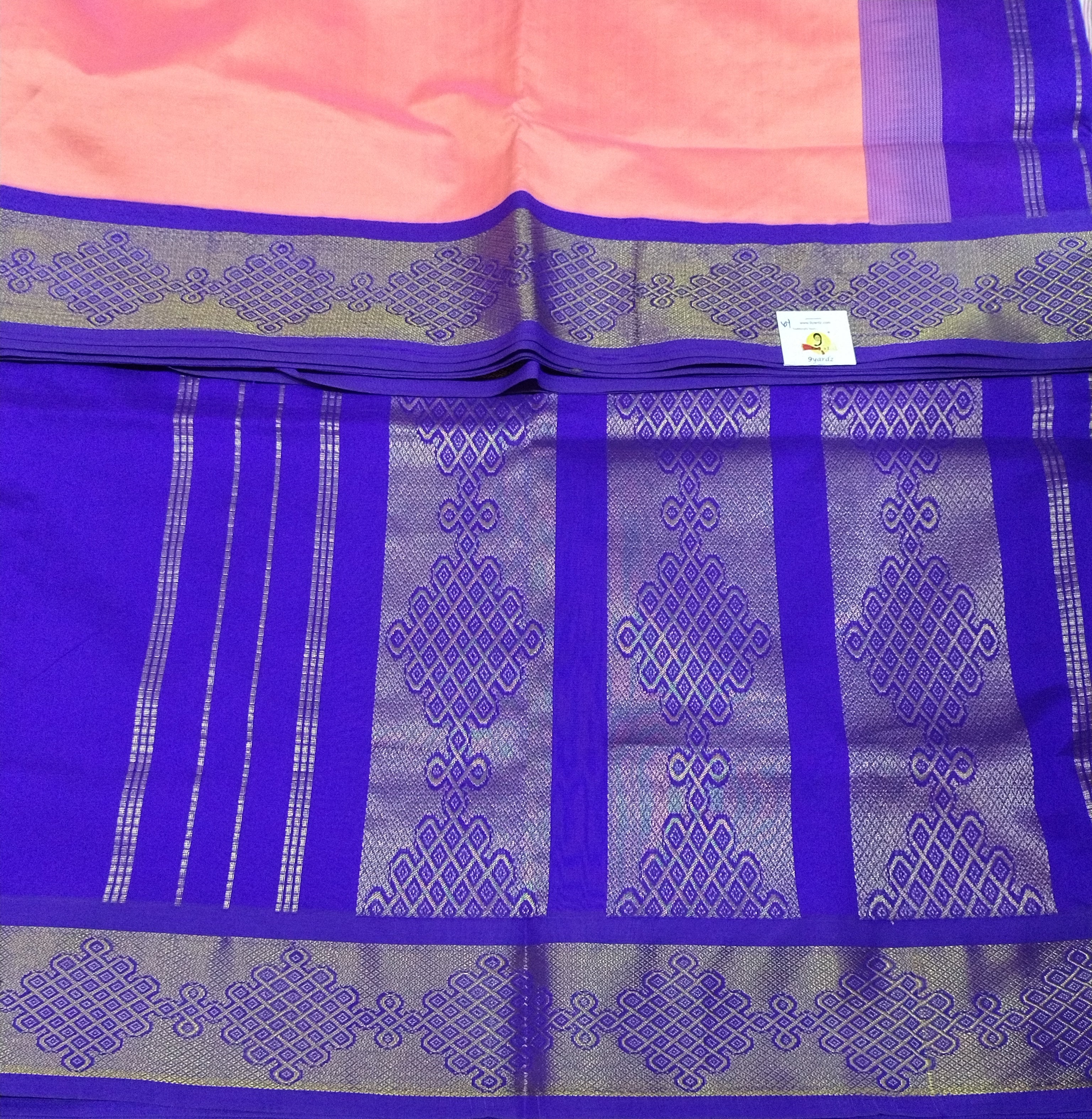 Semi silk Plain Korvai 6Yards