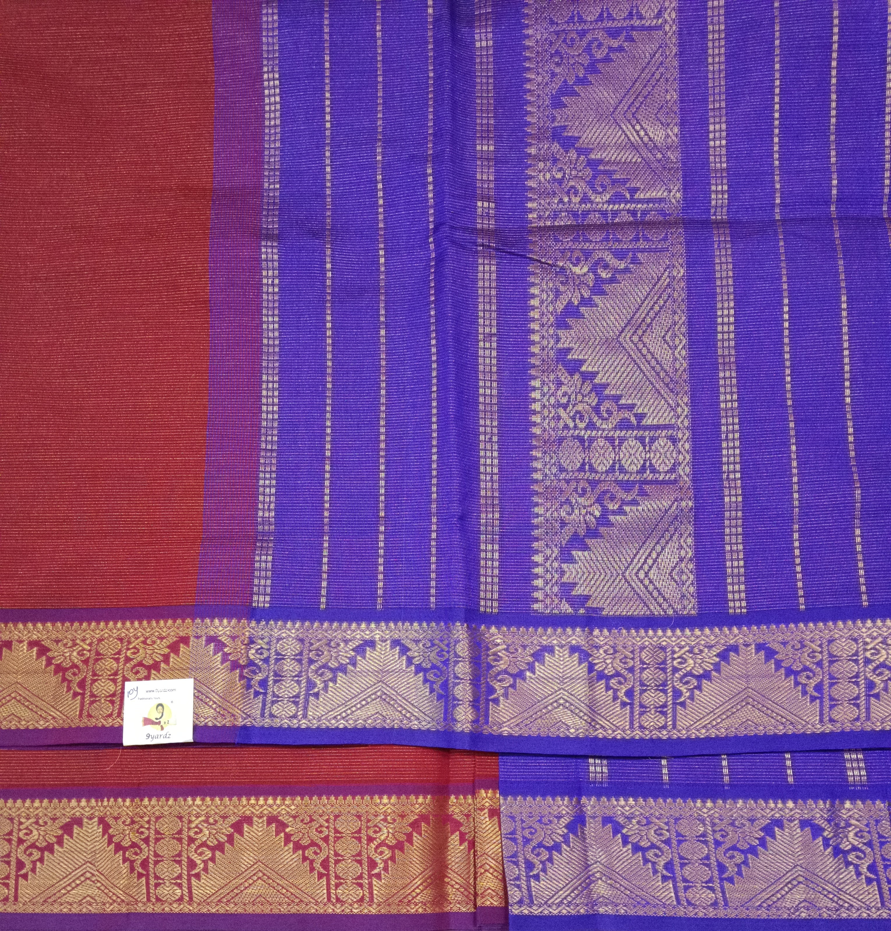 Semi Silk cotton vairavoosi Madisar 10yards