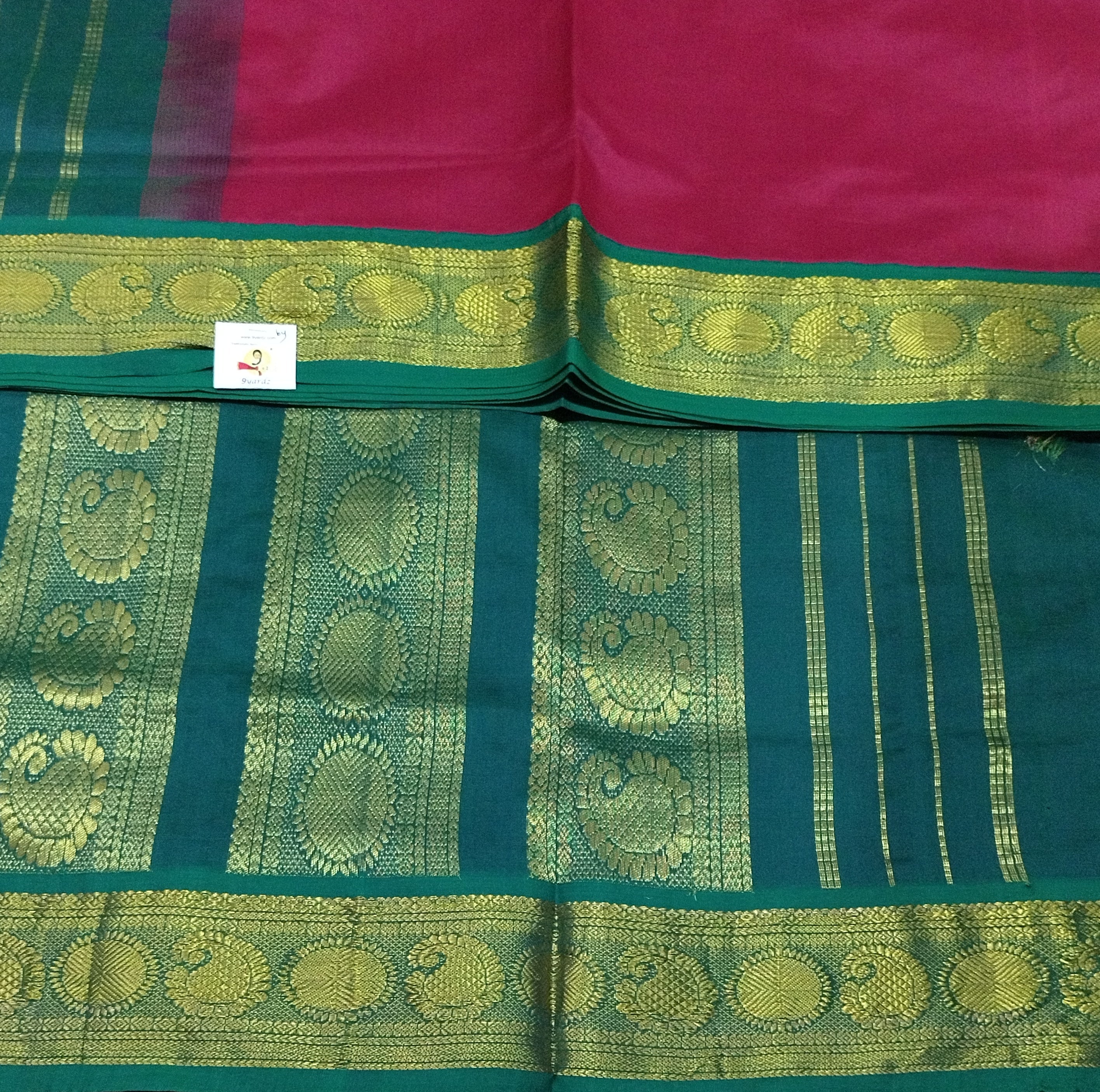 Semi silk Plain Korvai 6Yards