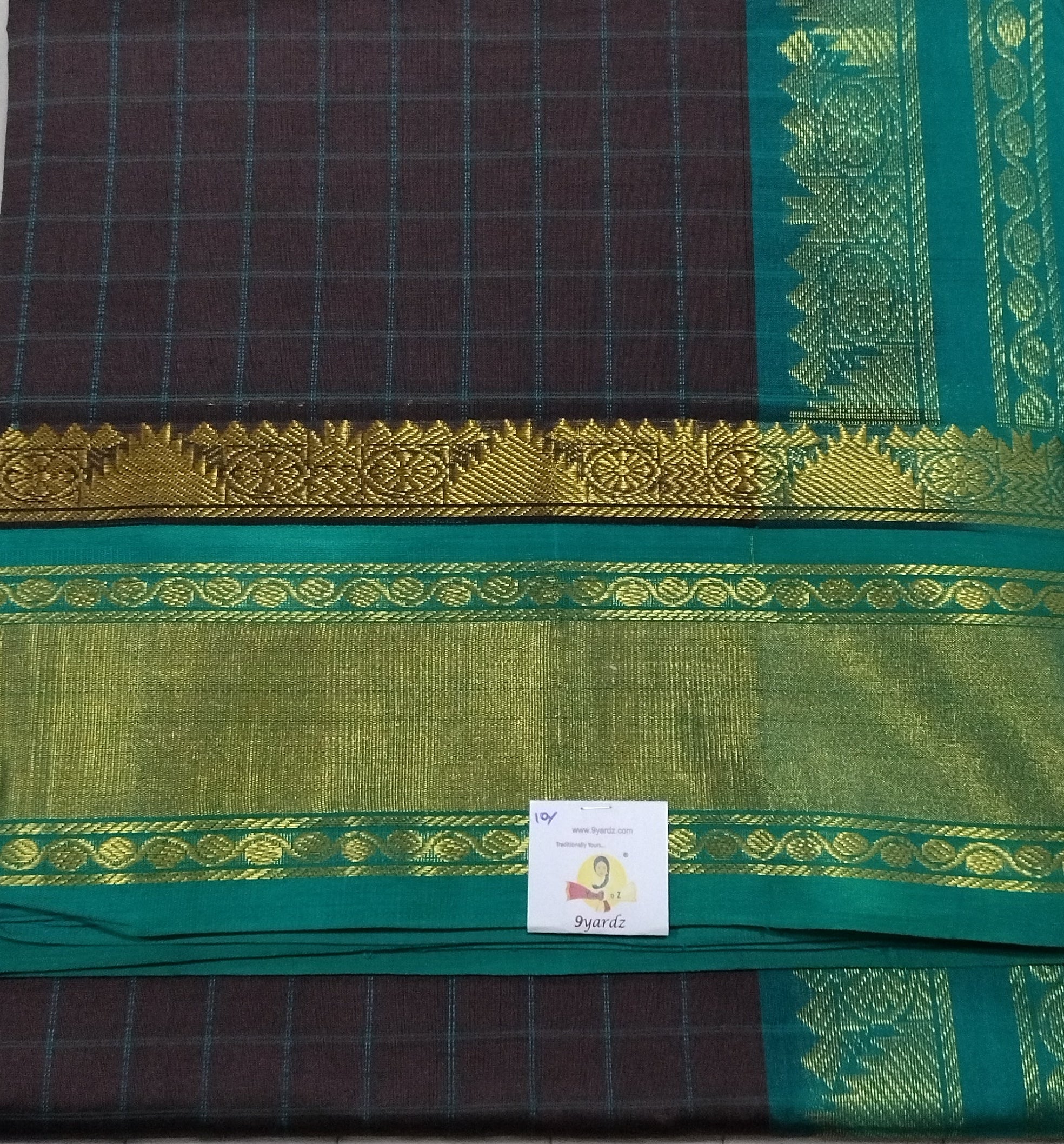 Semi Silk cotton Korvai checked Madisar