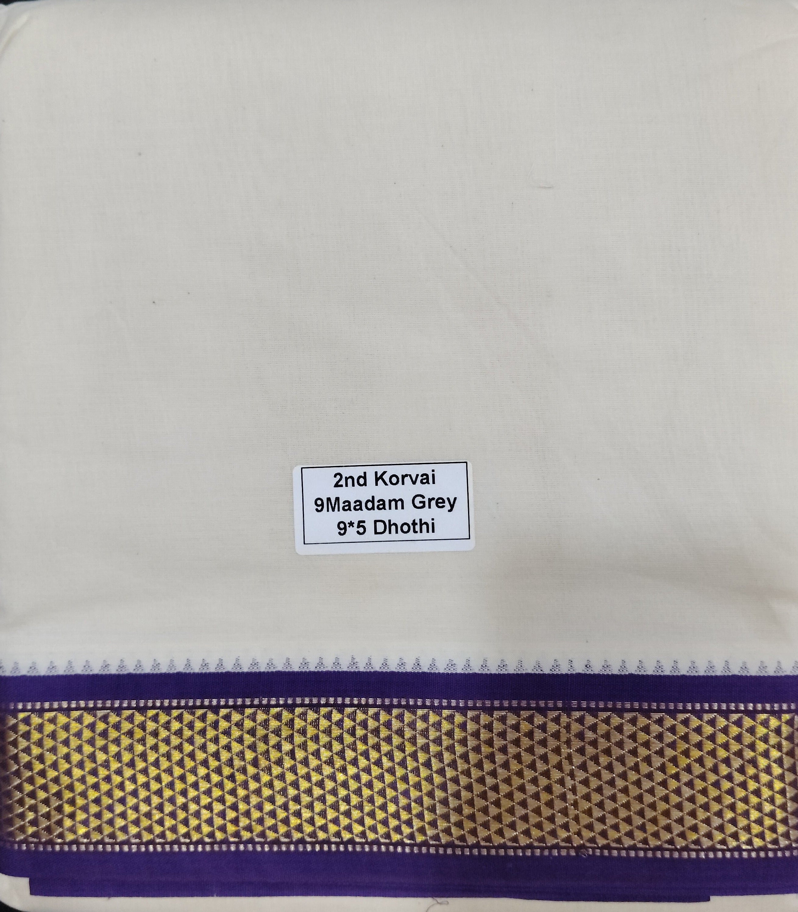 Pure cotton Muhurtham dhoti 9*5 9maadampet