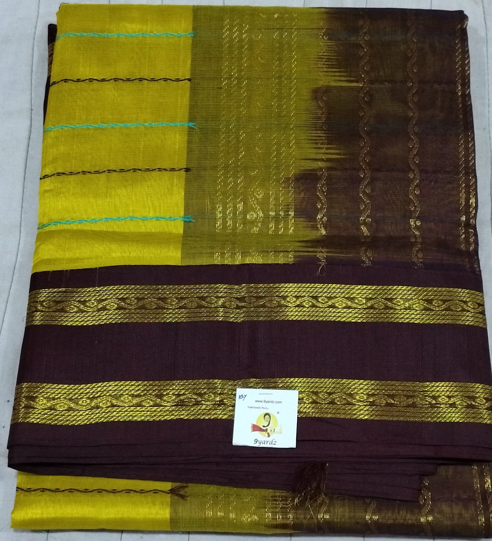 Pure silk cotton -Korvai 10yards madisar
