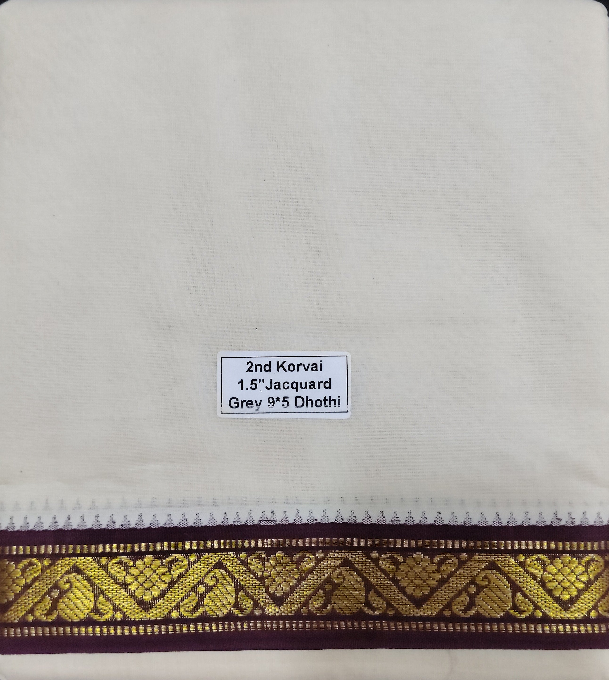 Pure cotton Muhurtham dhoti 9*5