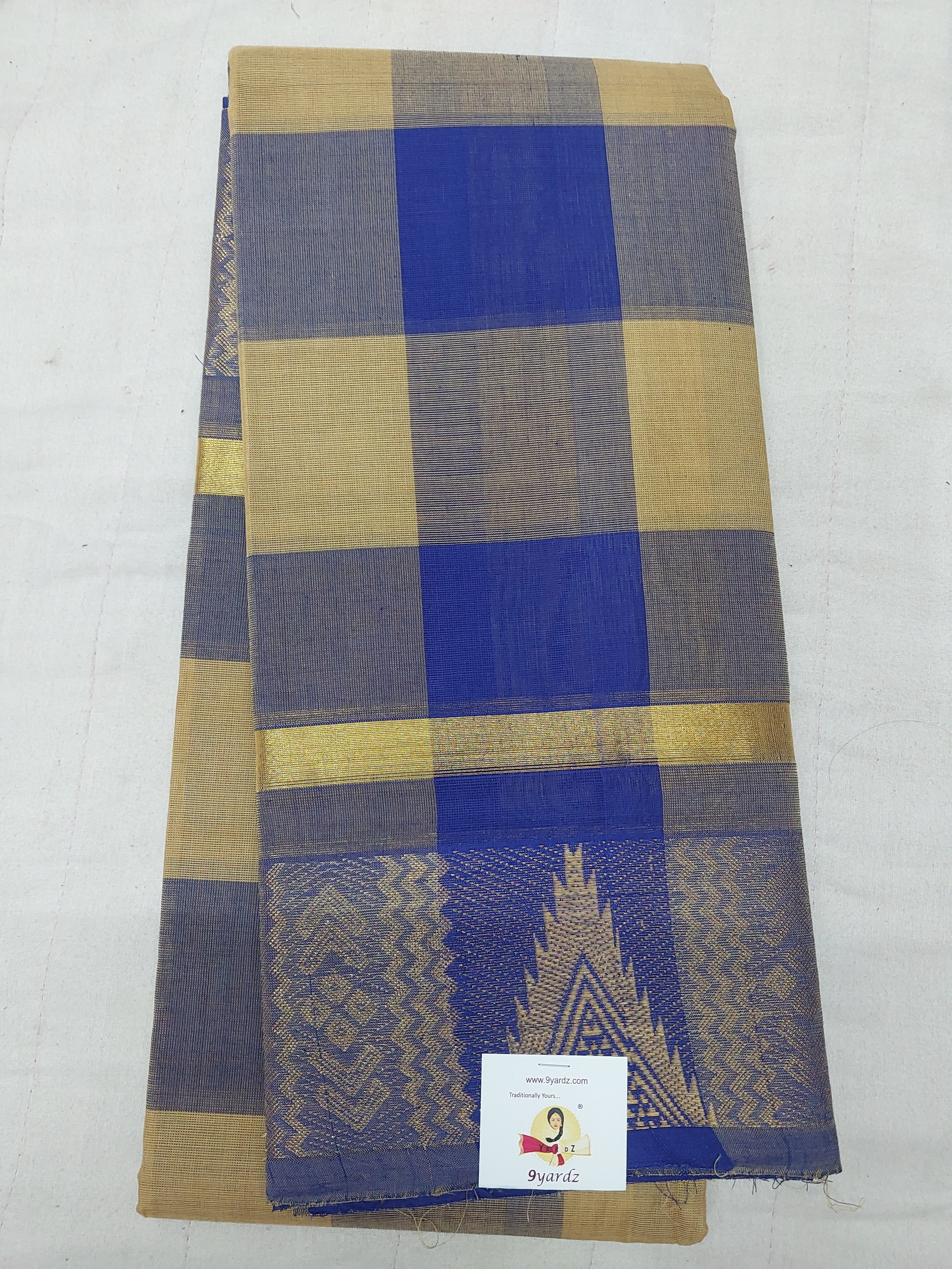 Chettinadu cotton checked 6 yardz