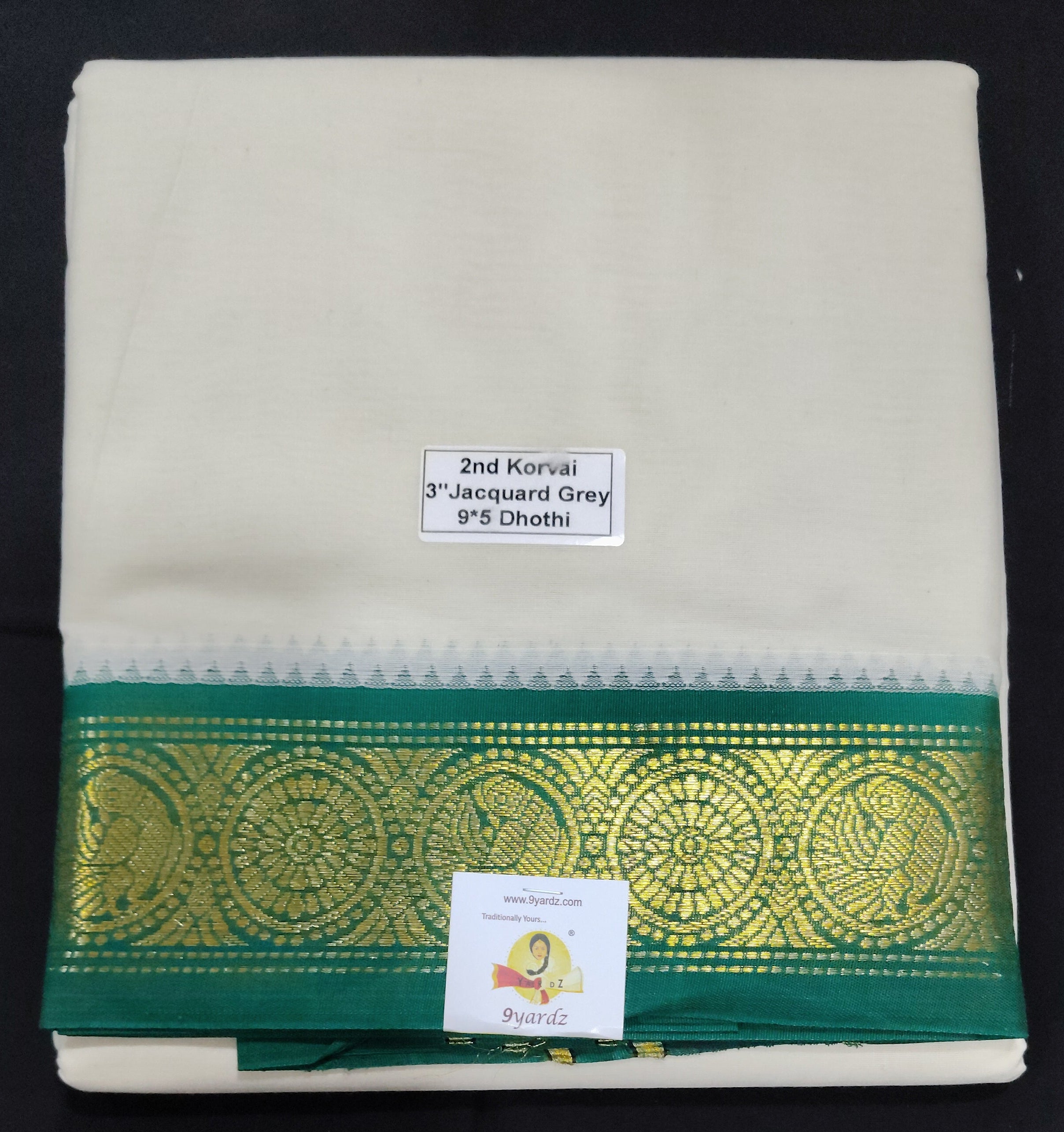 Pure cotton Muhurtham Jacquard dhoti 9*5