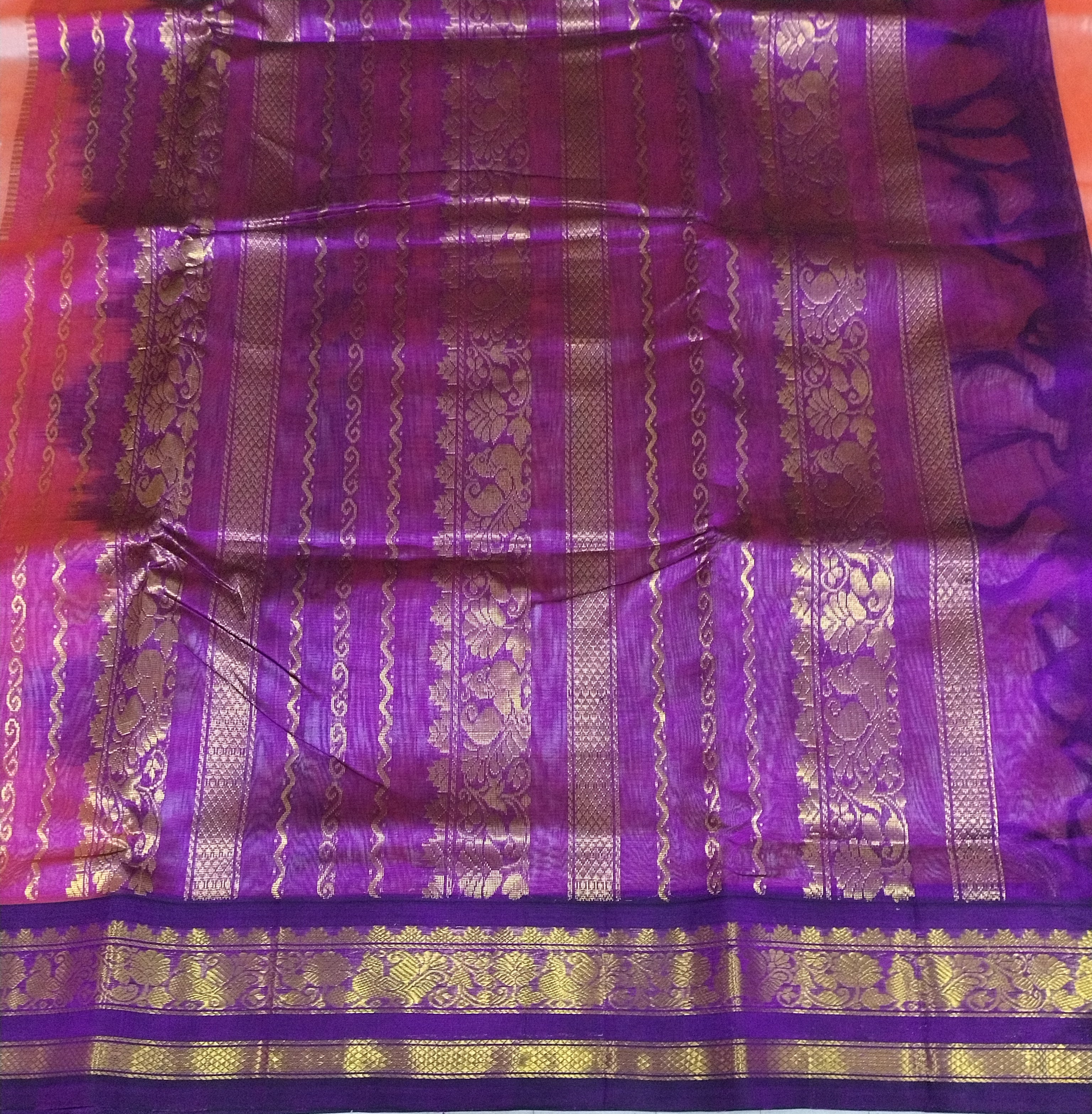 Pure silk cotton -Korvai 10yards madisar