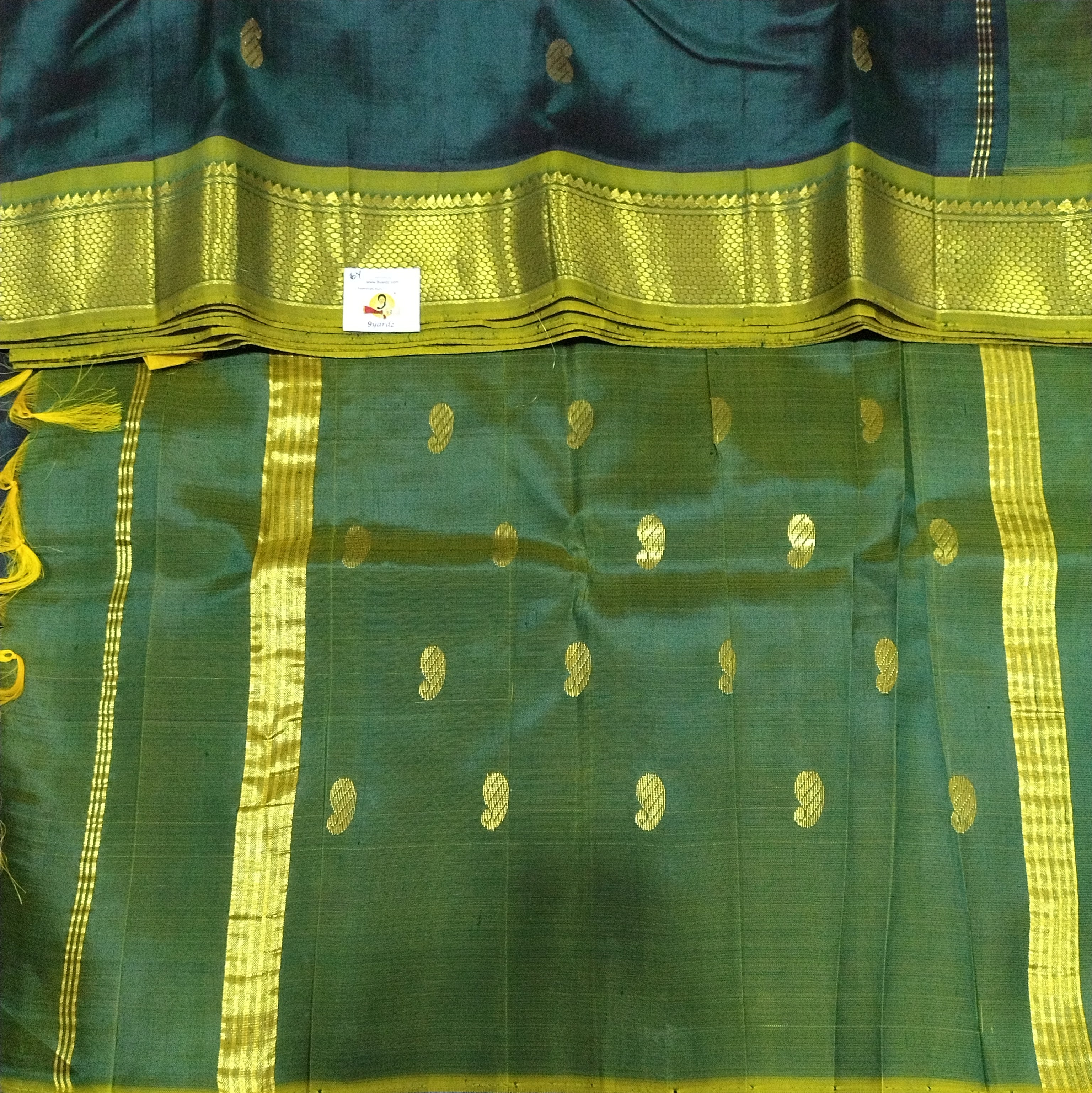 Pure Silk 6yards Algea green