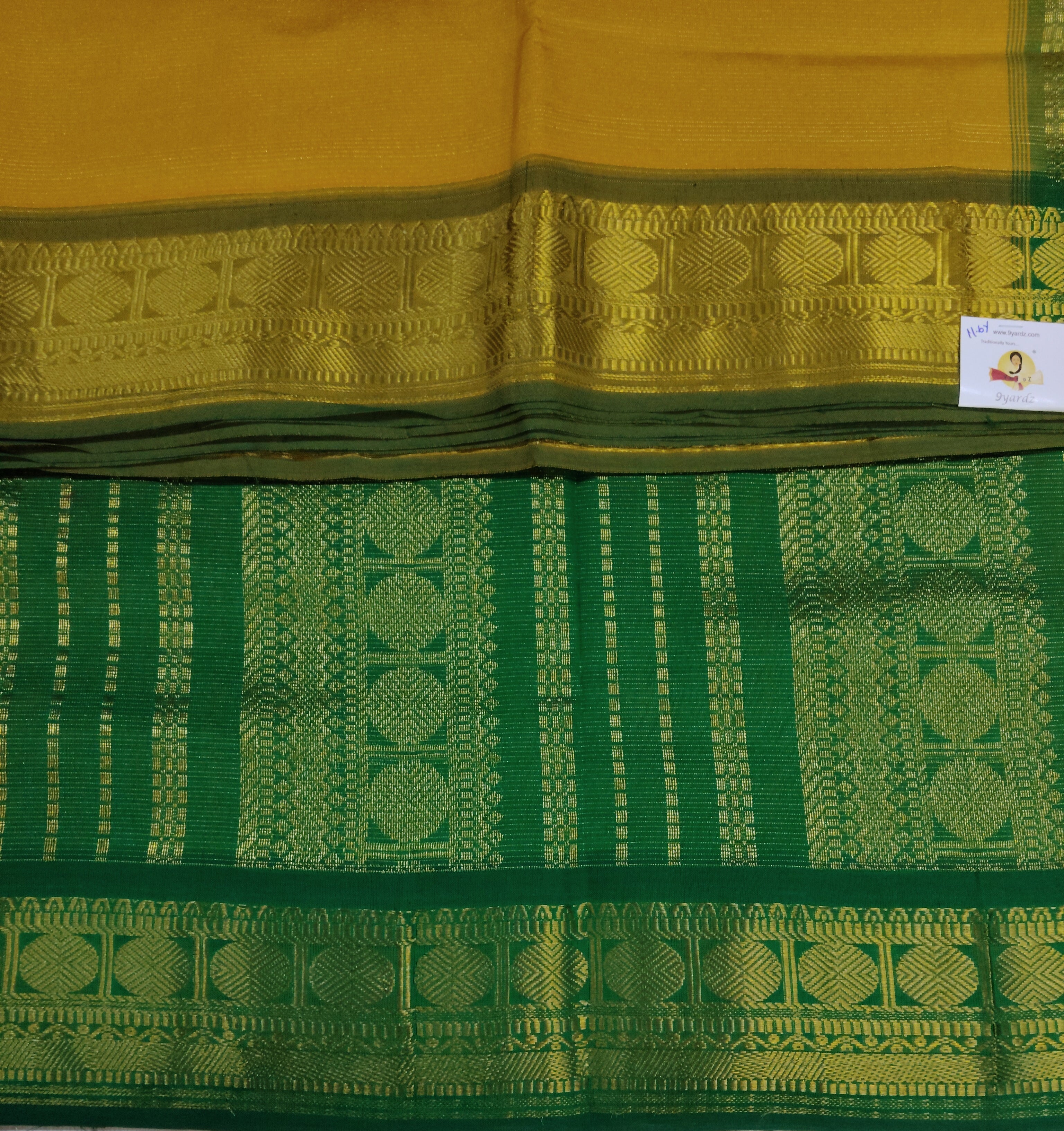 Semi Silk cotton Vairavoosi 11.6yardz