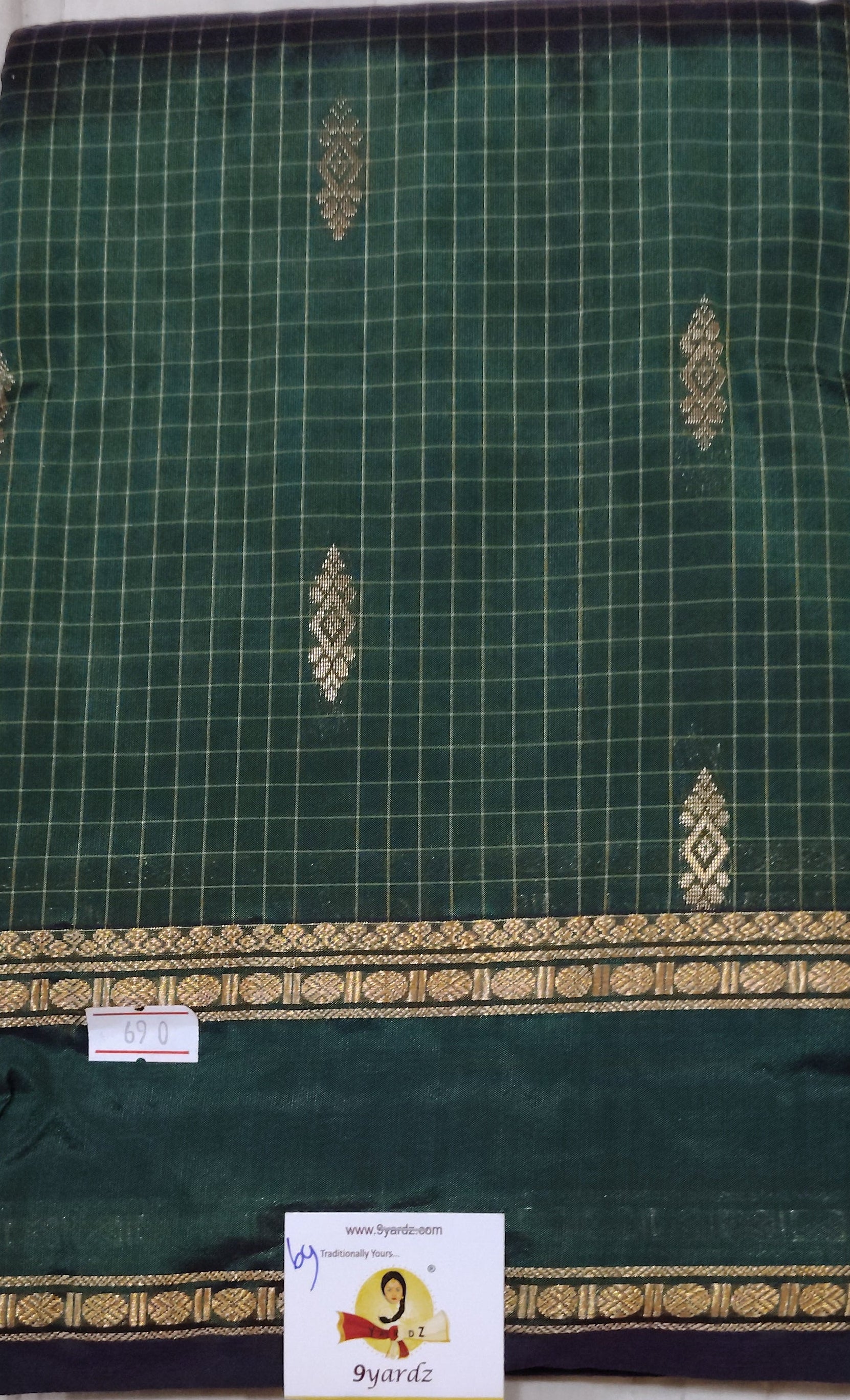 China silk checked 6Yards