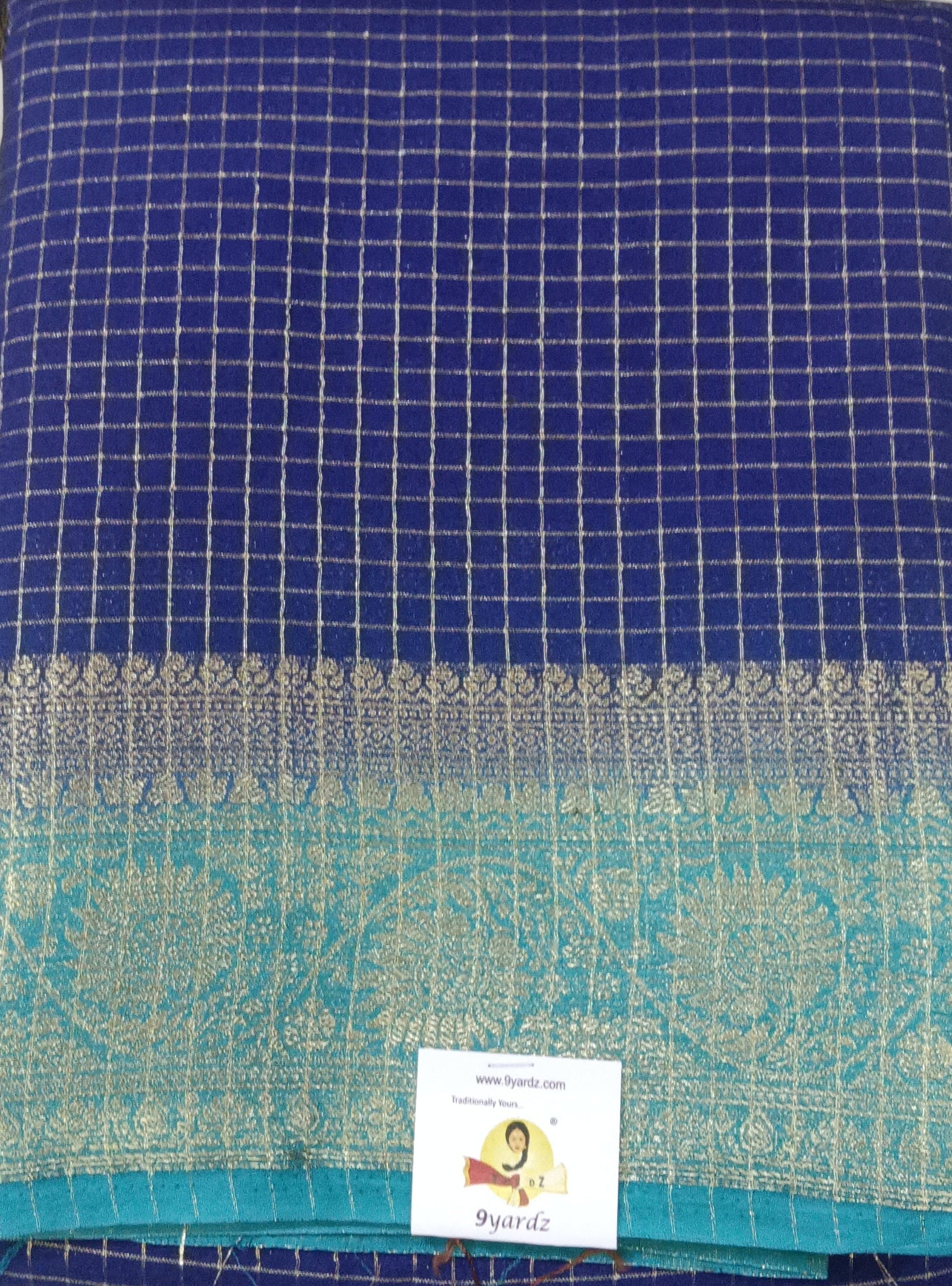 Mysore crepe silk checked (synthetic)