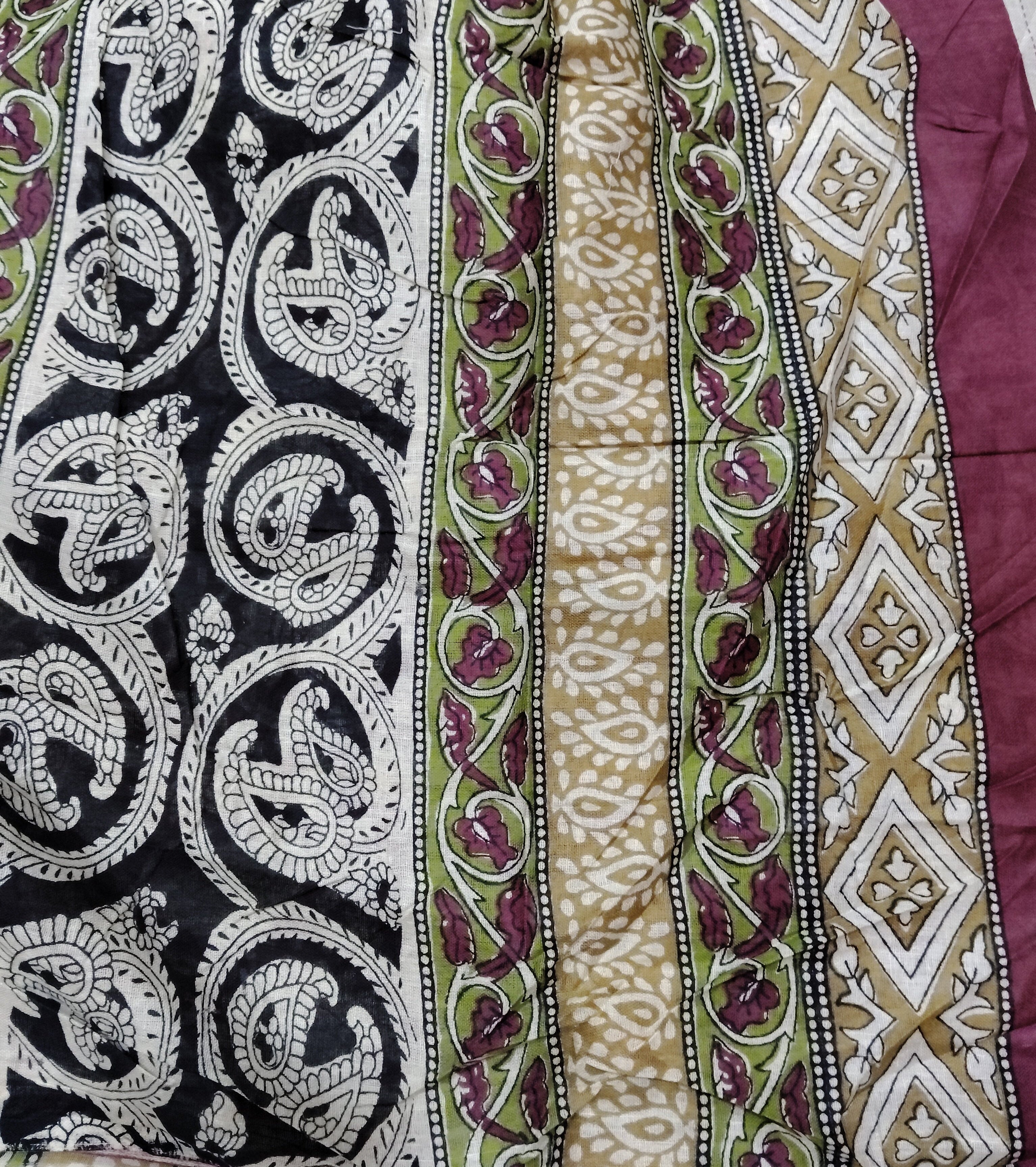 Soft Cotton Bathik saree 6yardz
