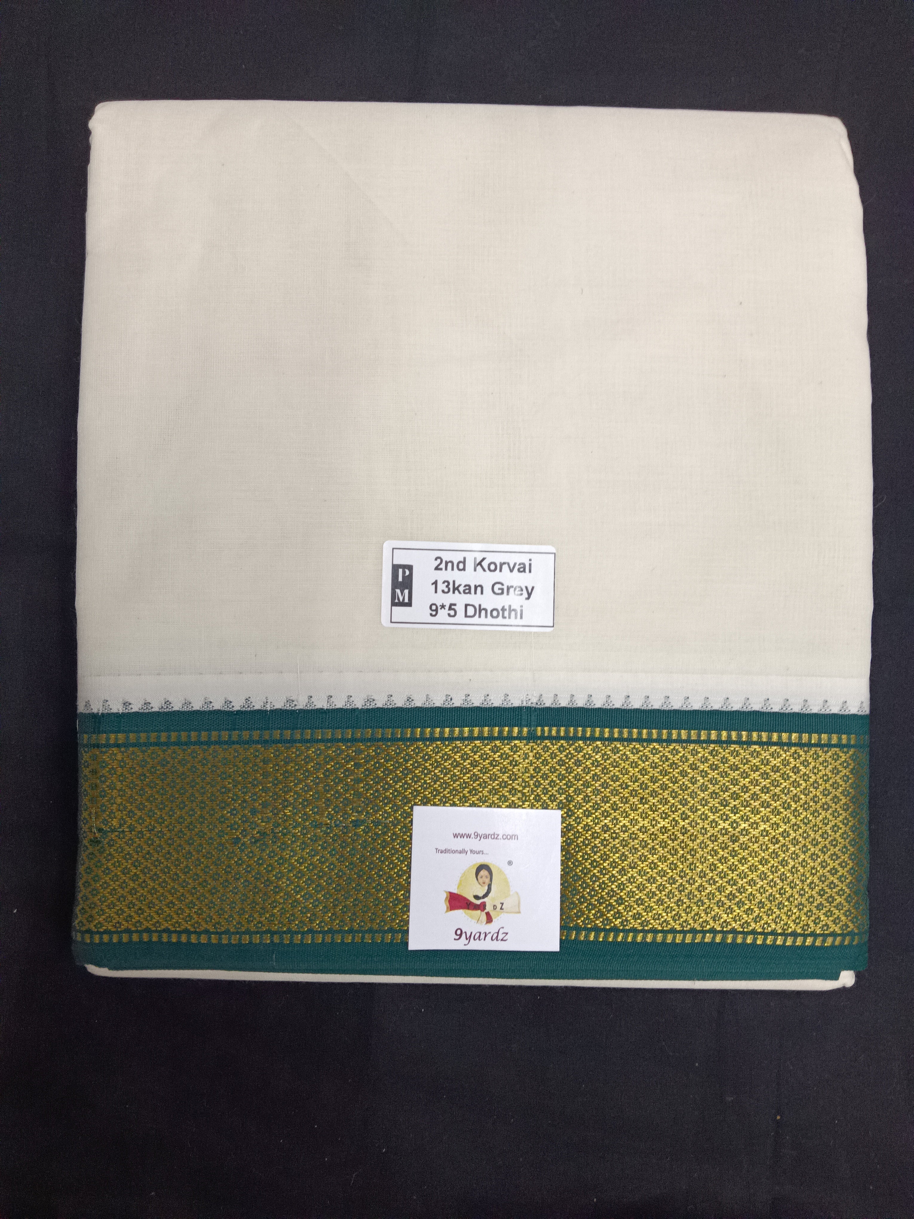 Pure cotton Muhurtham 13kann dhoti 9*5