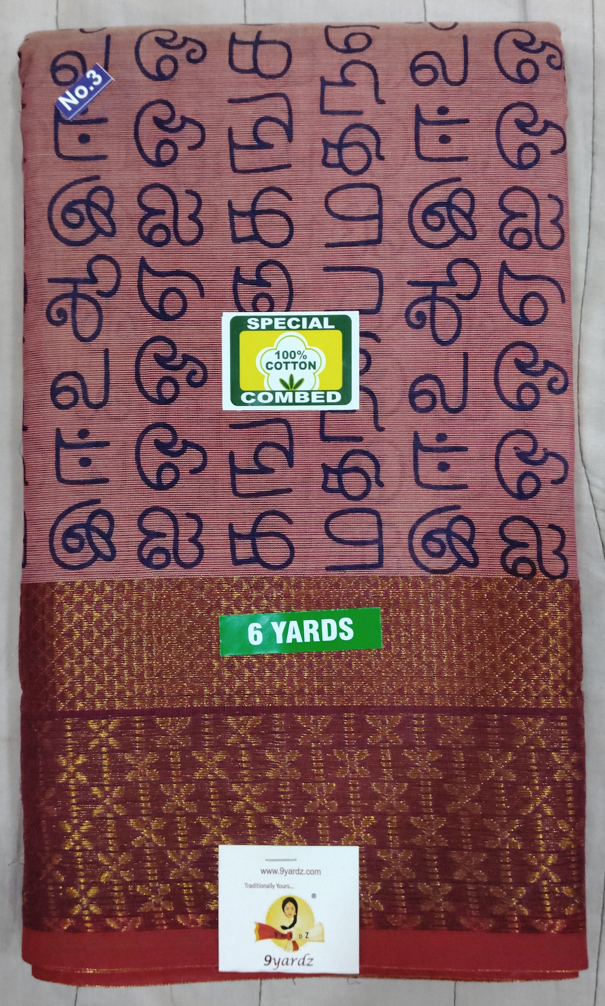 Chettinadu/ Karaikudi cotton 6 yards