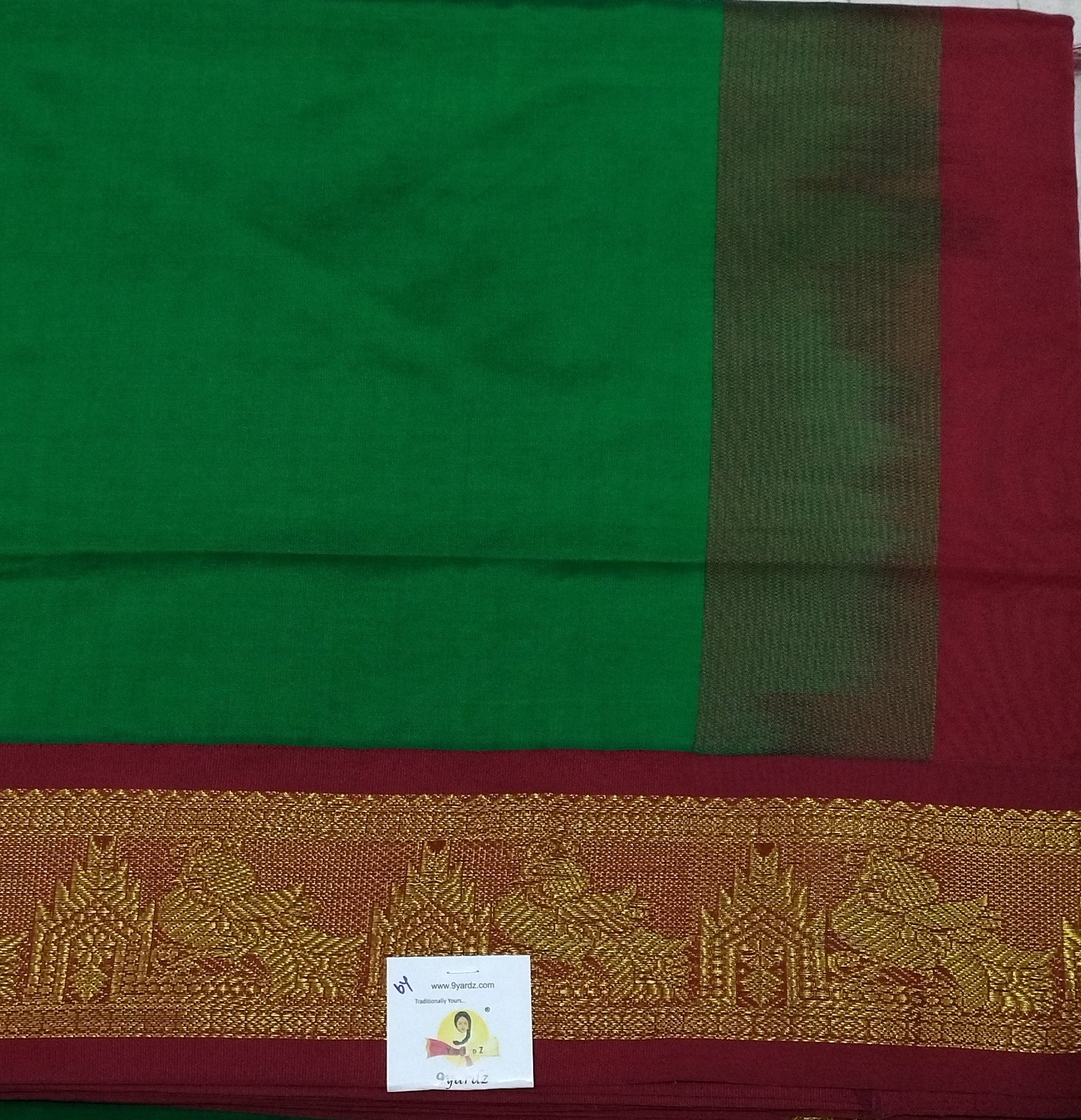 Semi silk Plain Korvai 6Yards