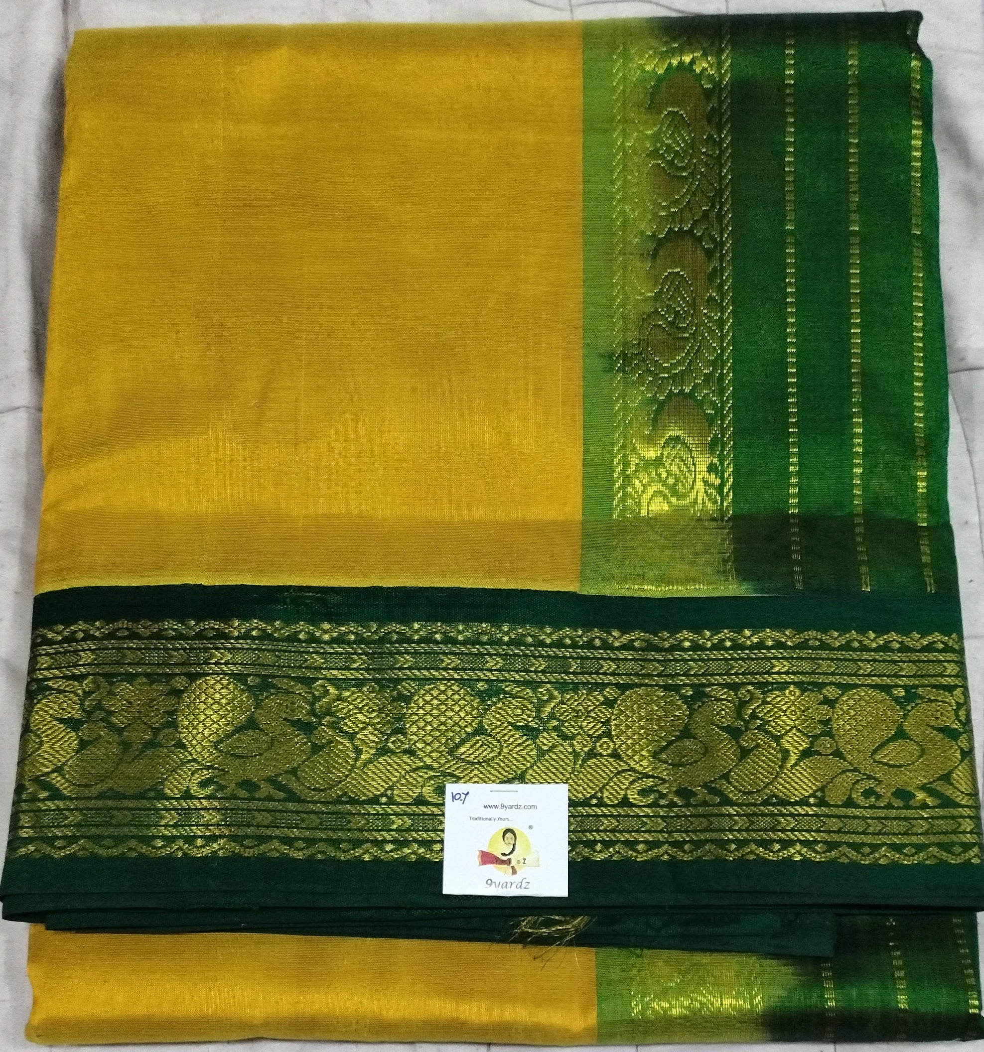 Pure silk cotton -Korvai 10yards madisar