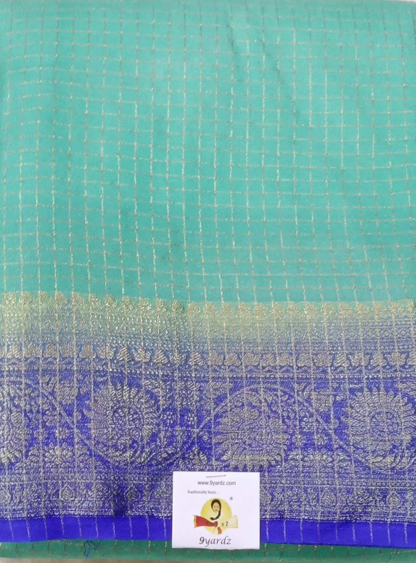 Mysore crepe silk checked (synthetic)