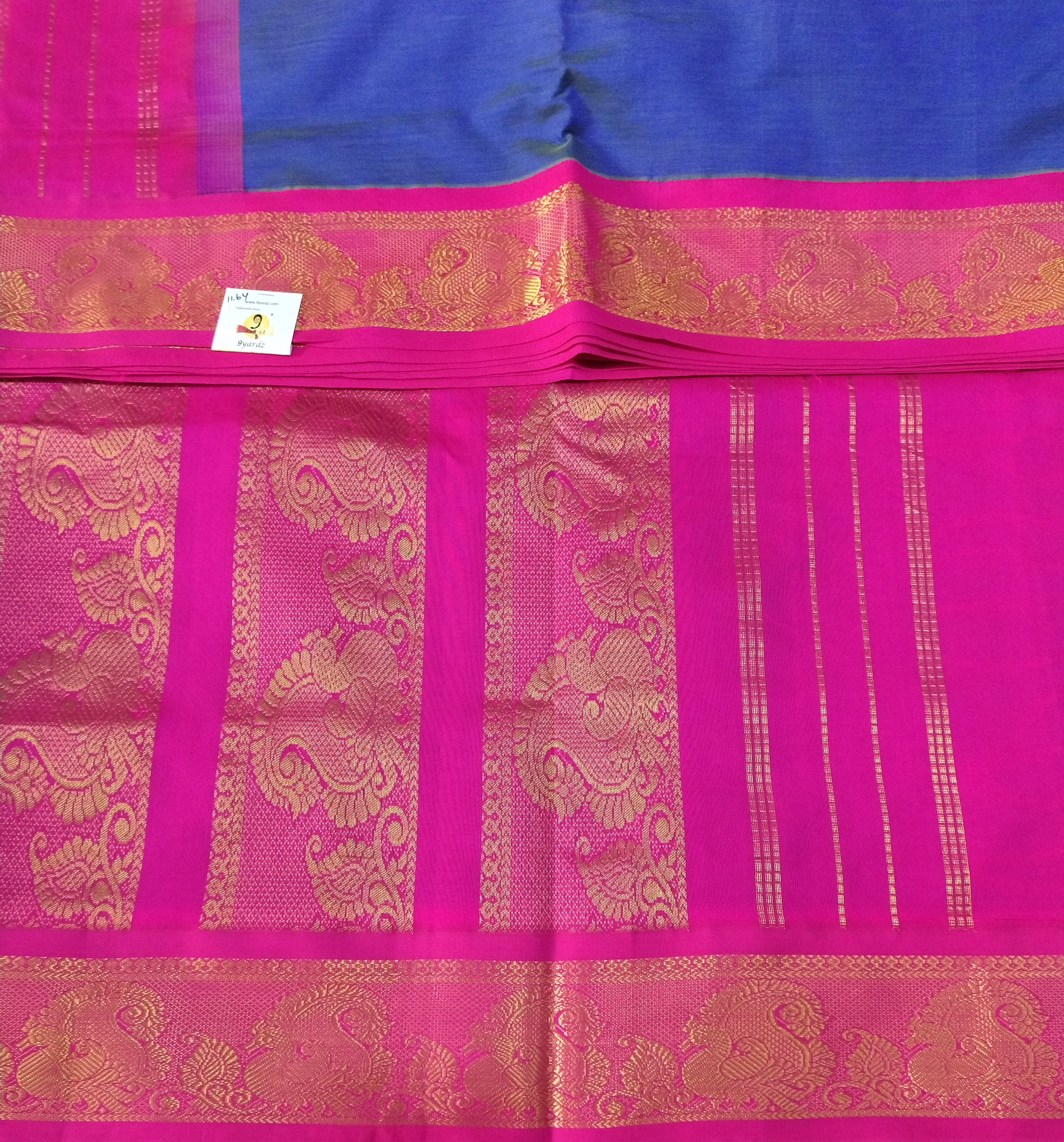Semi Silk cotton Korvai 11.6 Yardz