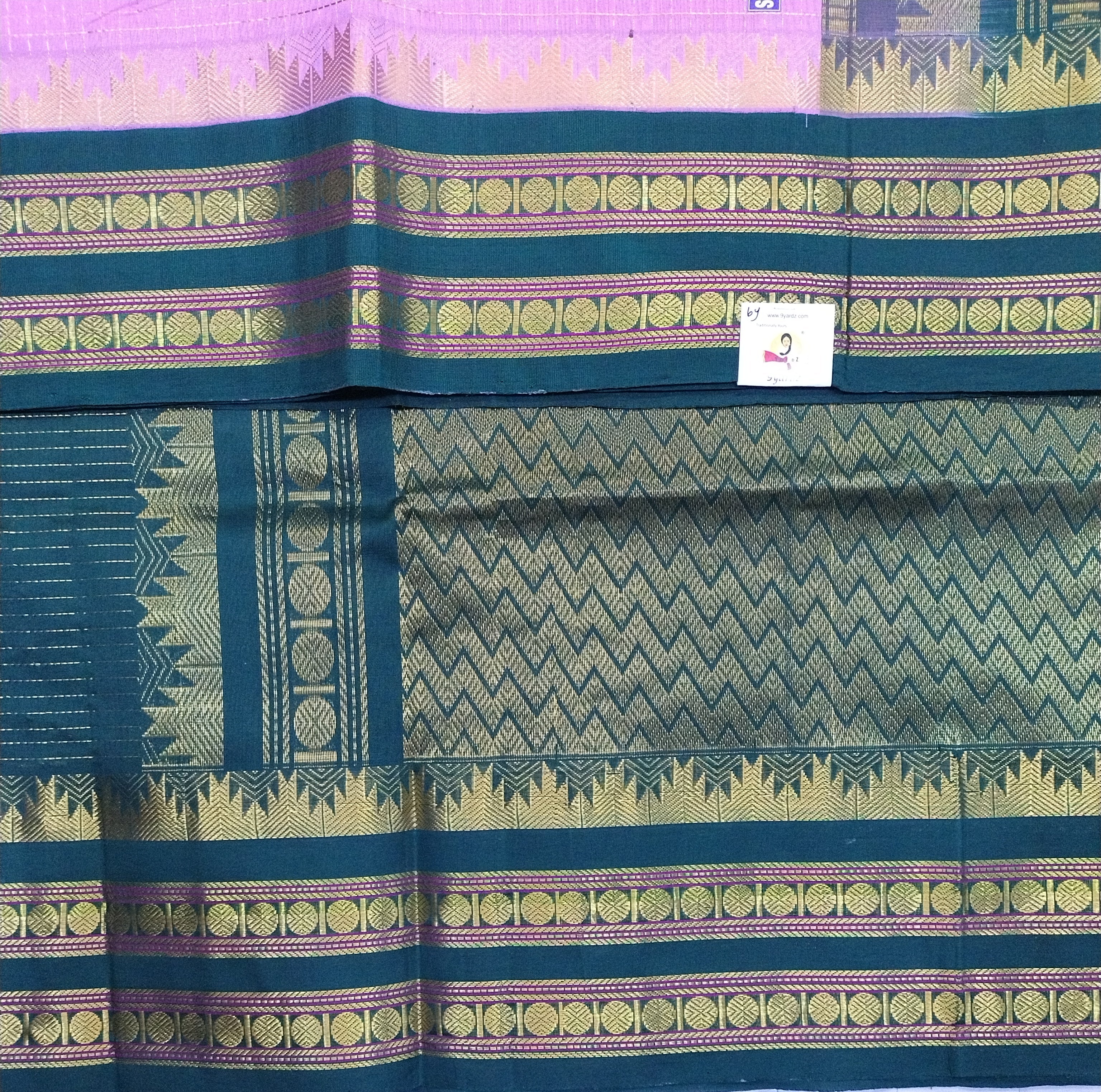 Semi silk Plain Korvai 6Yards