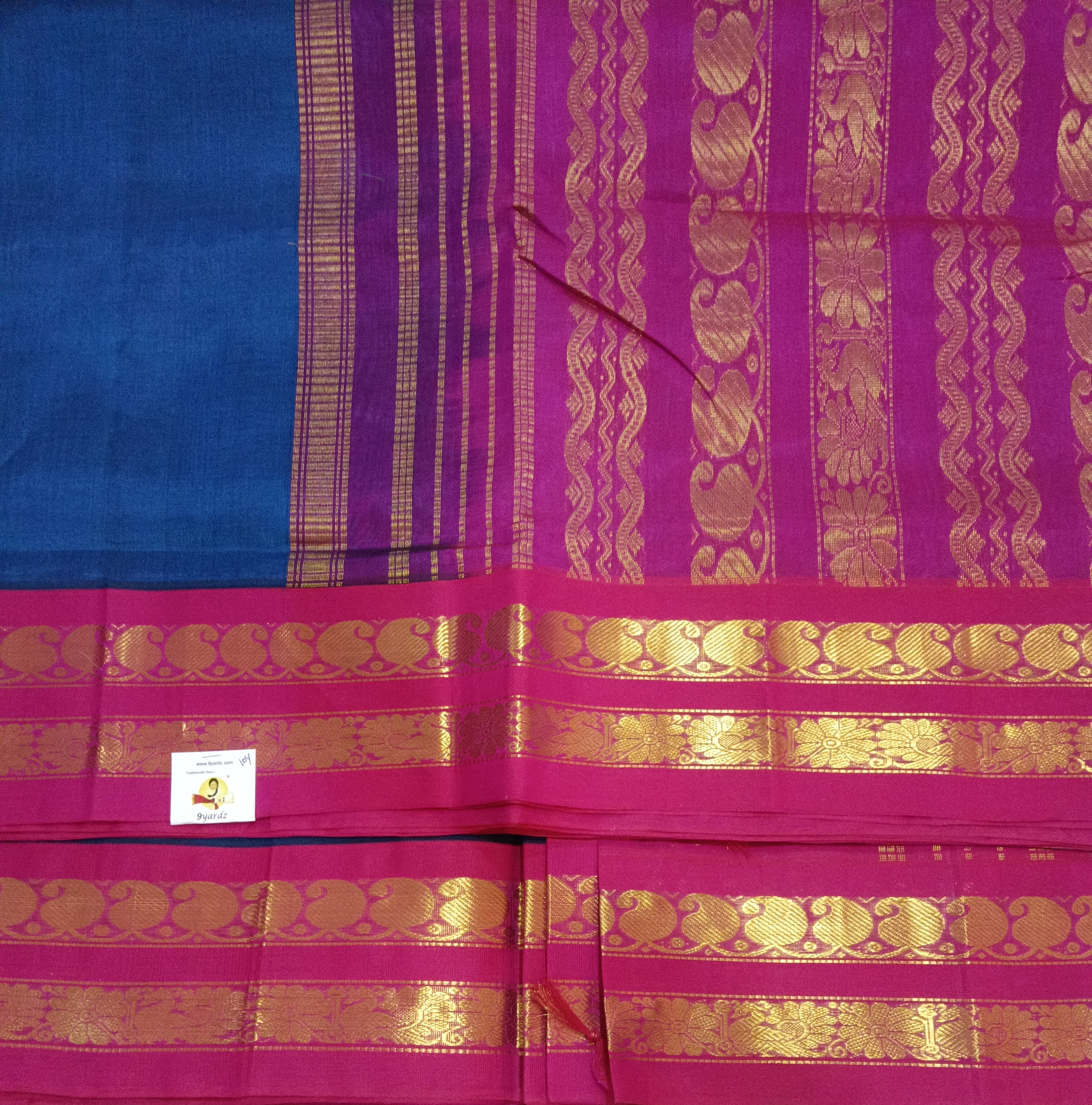 Pure silk cotton -Korvai 10yards madisar