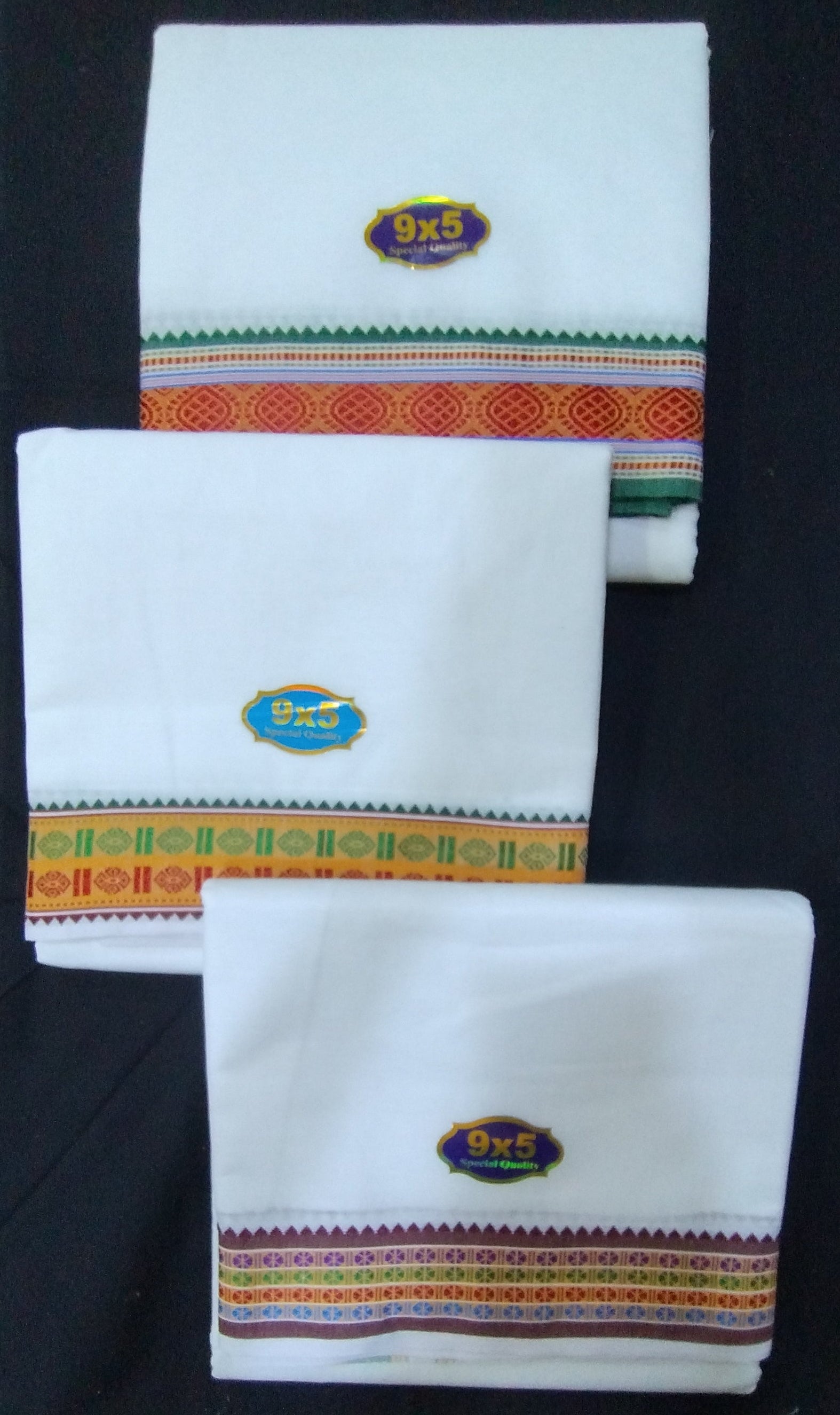 Cotton Dhothi bleached 9*5