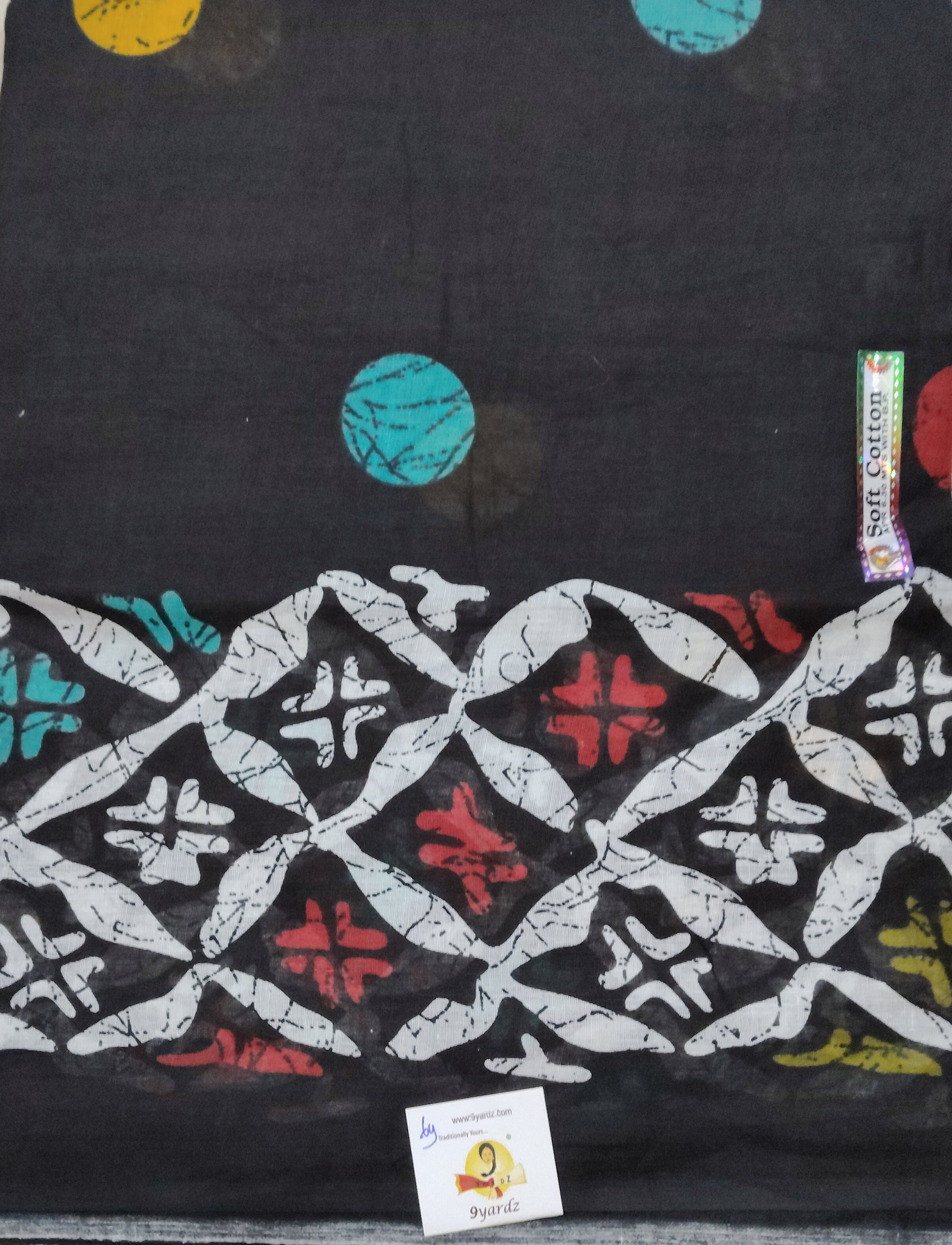 Soft Cotton Bathik saree 6yardz