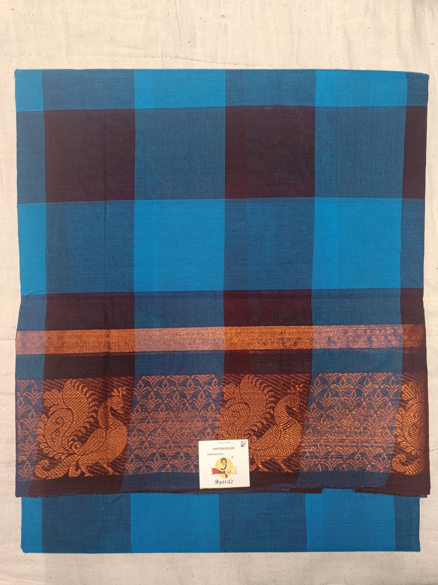 Chettinadu cotton checked 6 yardz