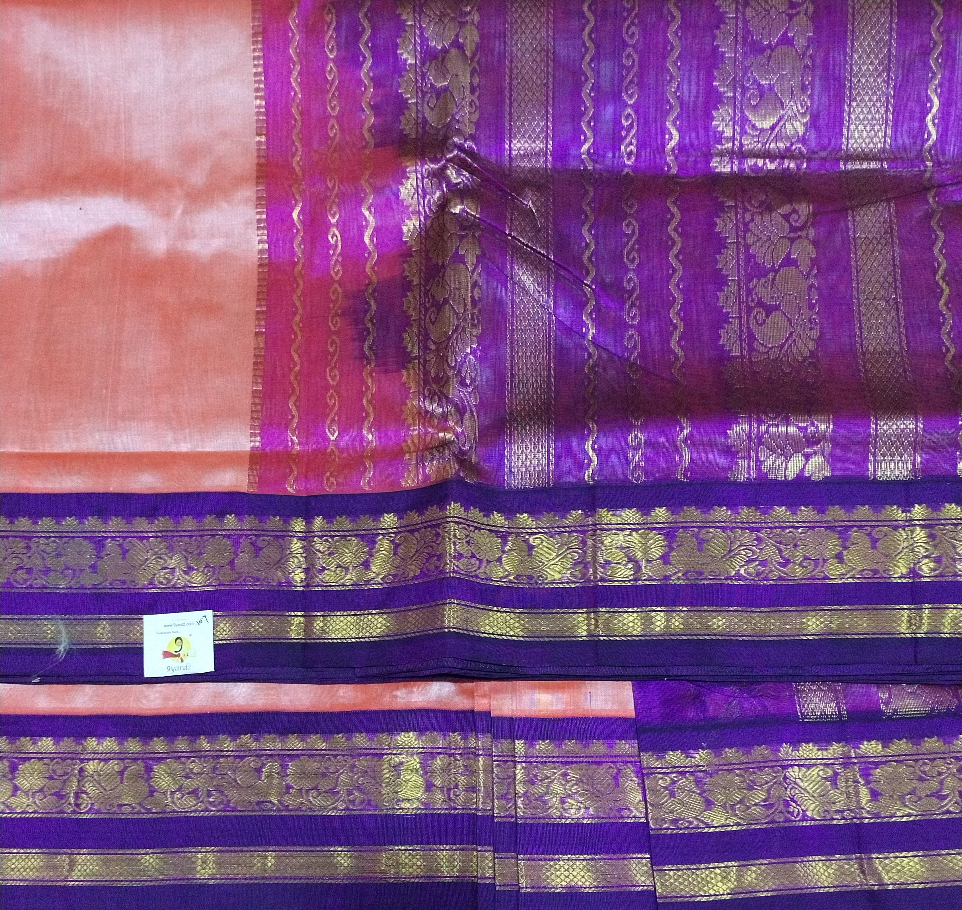 Pure silk cotton -Korvai 10yards madisar