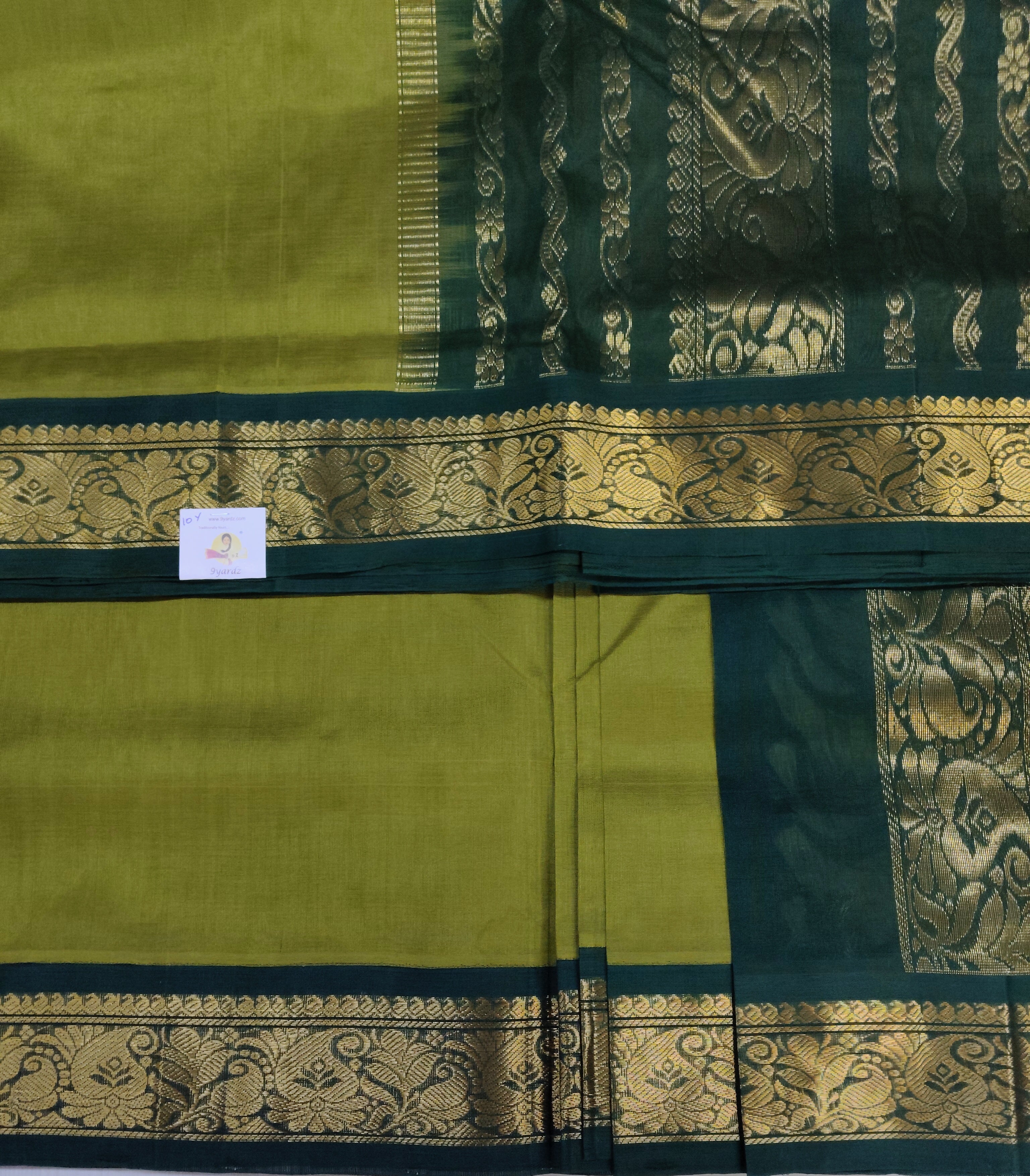 Pure silk cotton -Korvai 10yards madisar