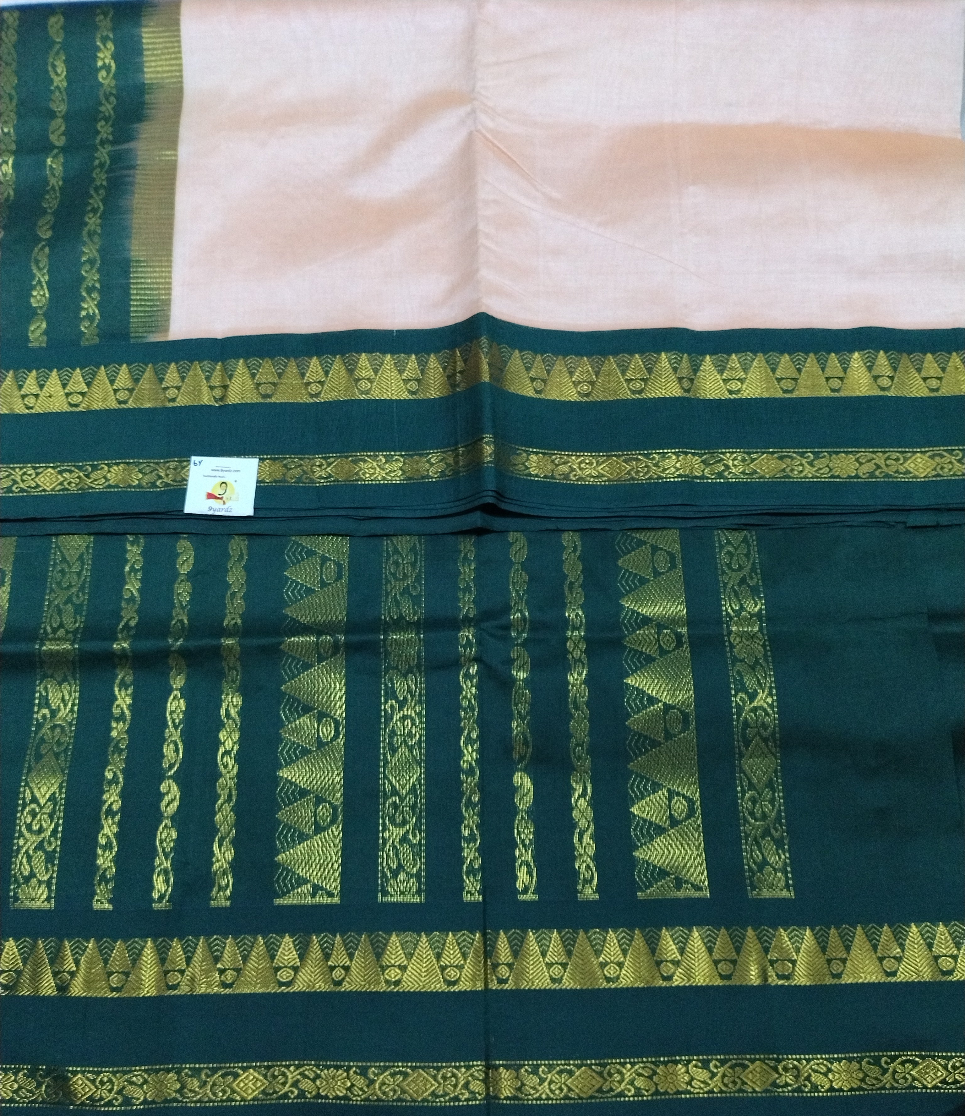 Semi silk Plain Korvai 6Yards