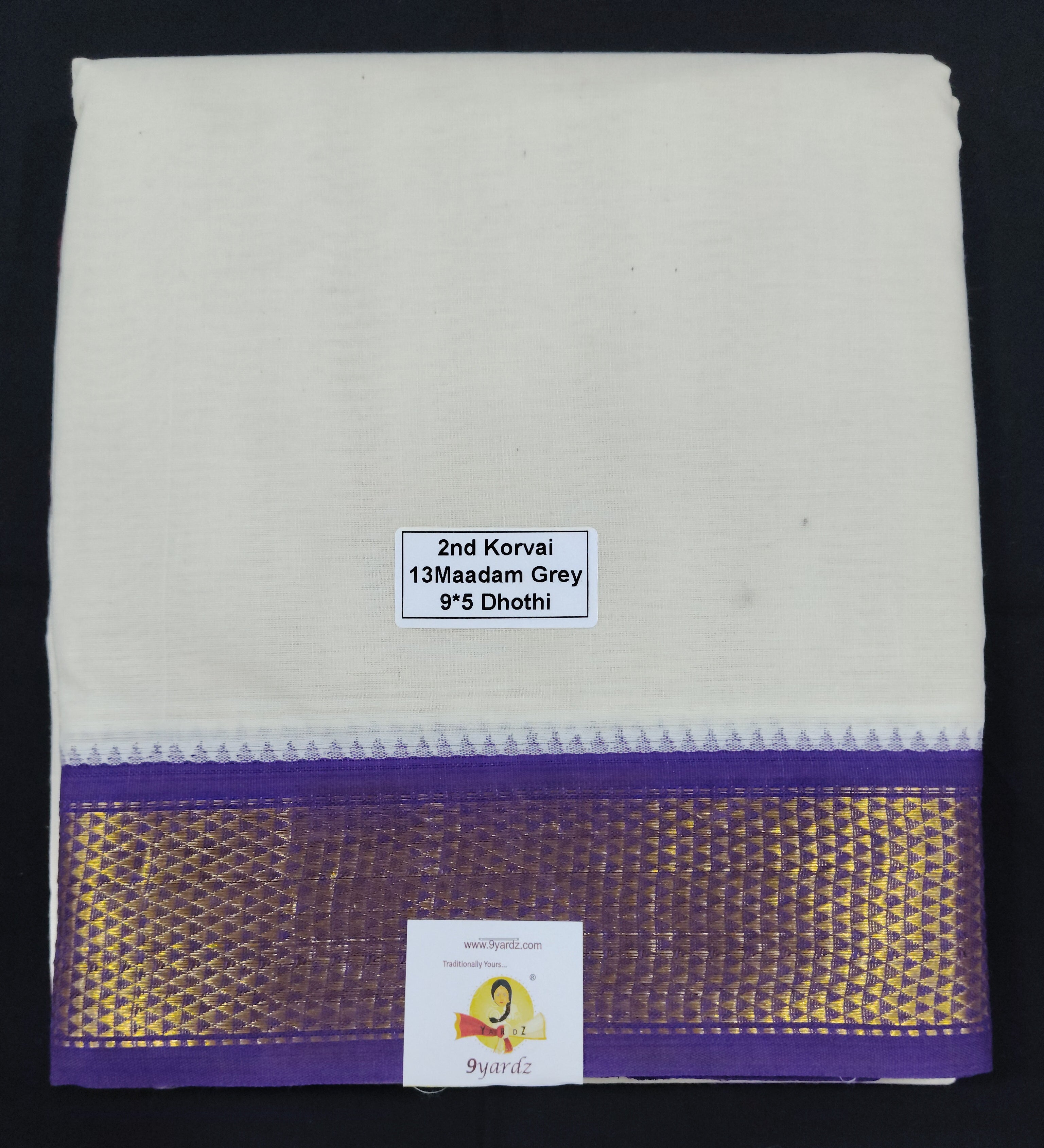 Pure cotton Muhurtham dhoti 9*5 13maadampet