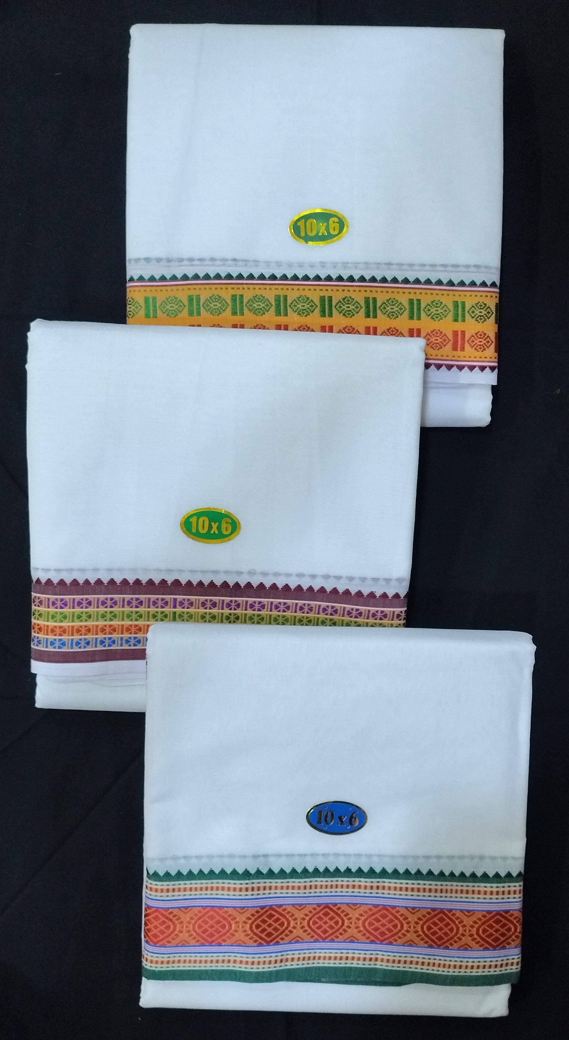 Cotton bleached dhoti 10*6