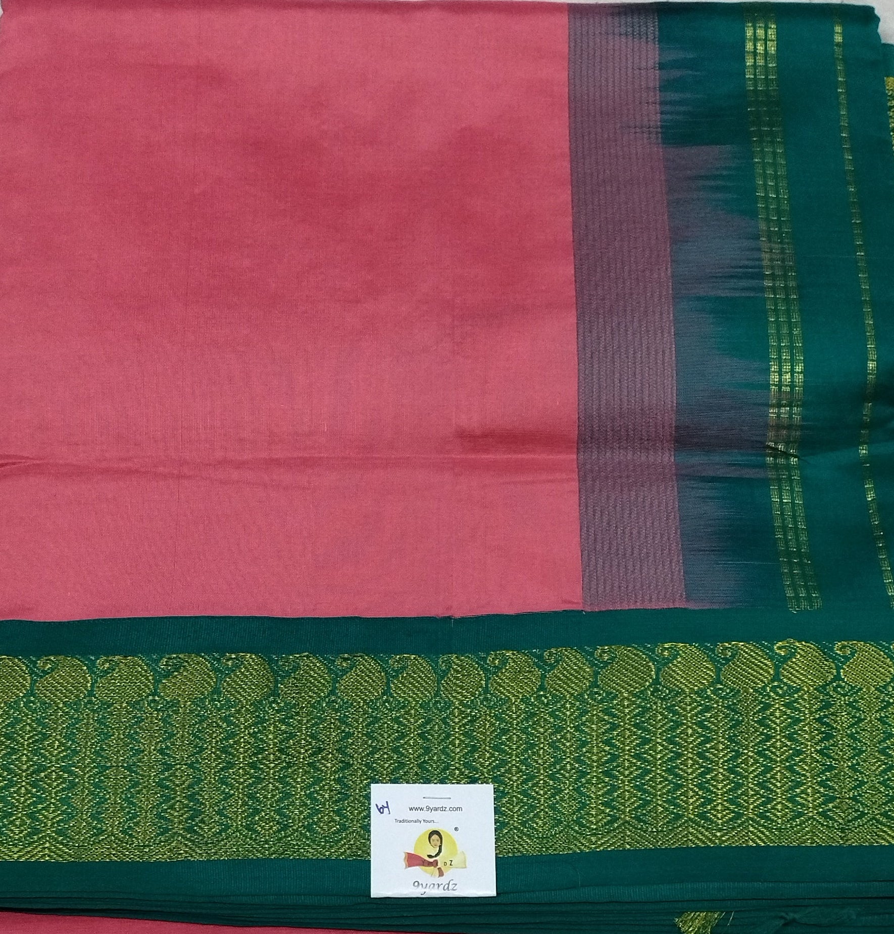 Semi silk Plain Korvai 6Yards