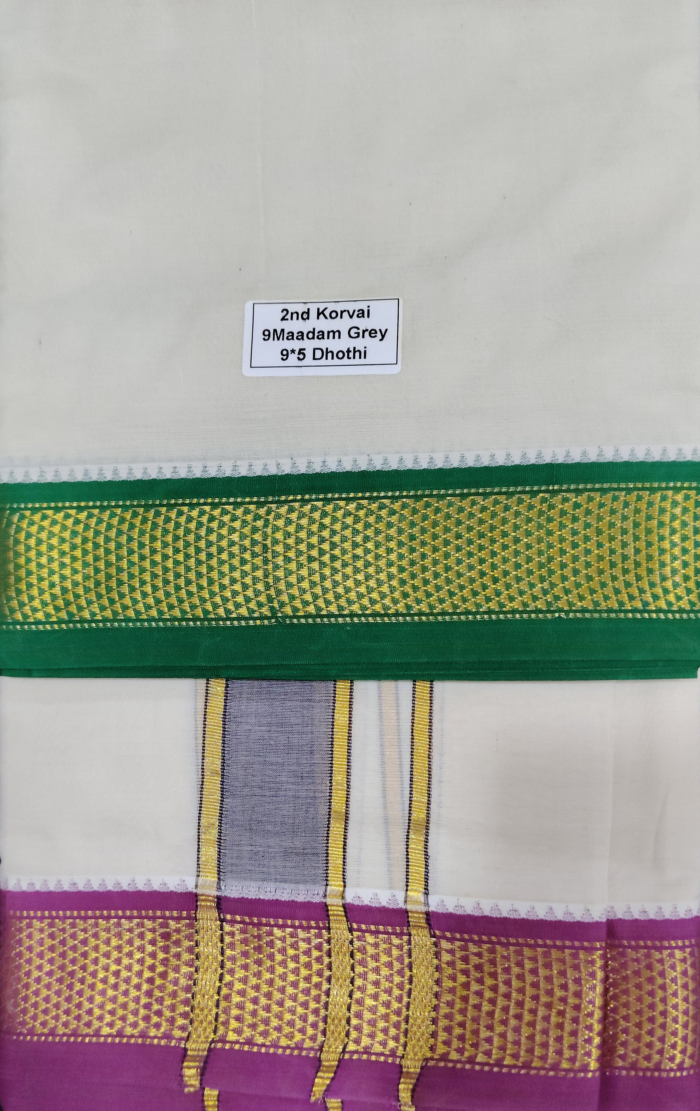 Pure cotton Muhurtham dhoti 9*5 9maadampet