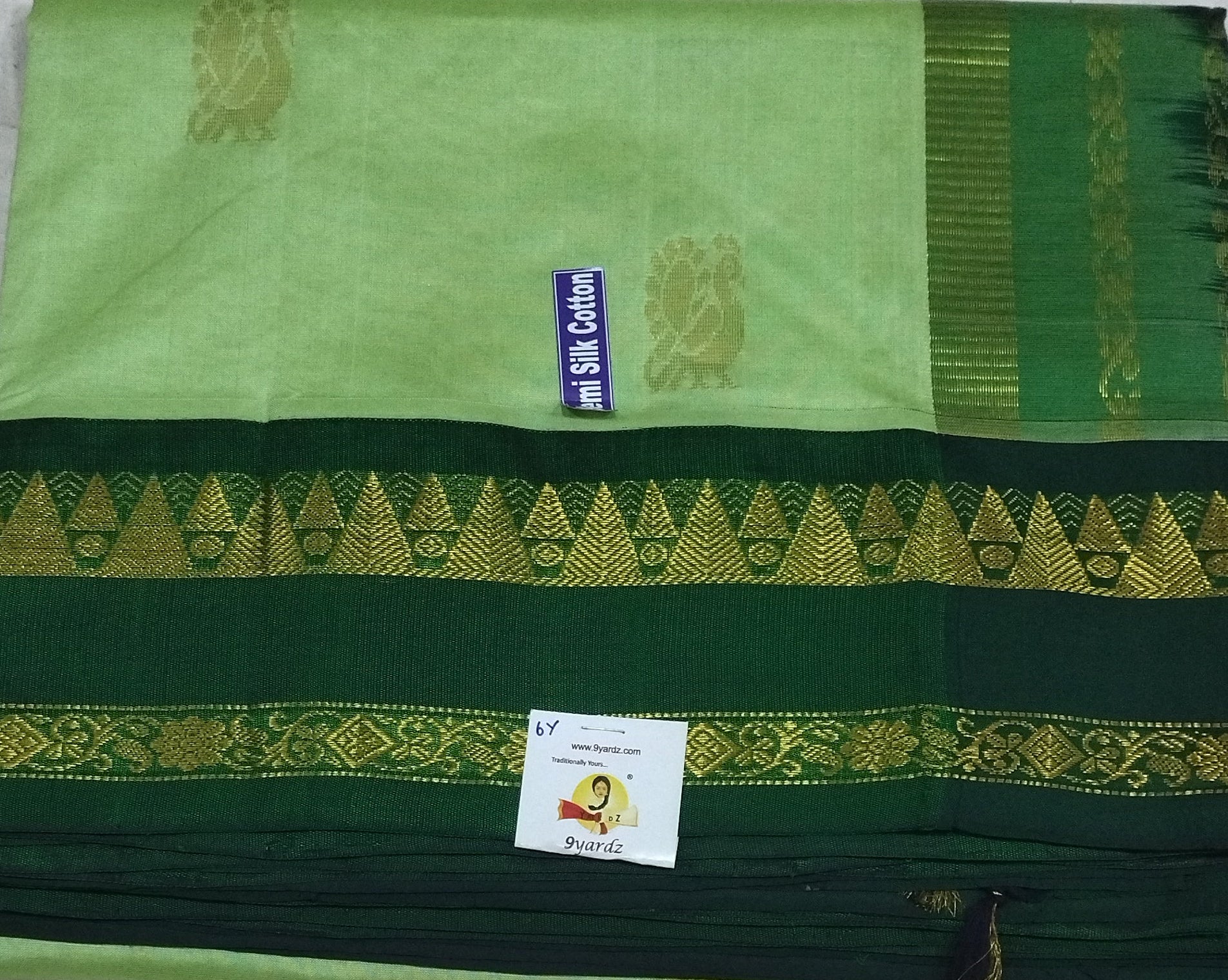 Semi silk Plain Korvai 6Yards