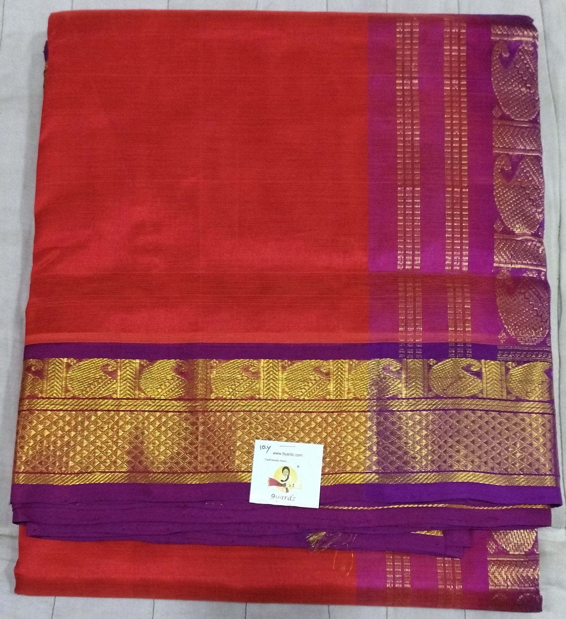 Pure silk cotton -Korvai 10yards madisar