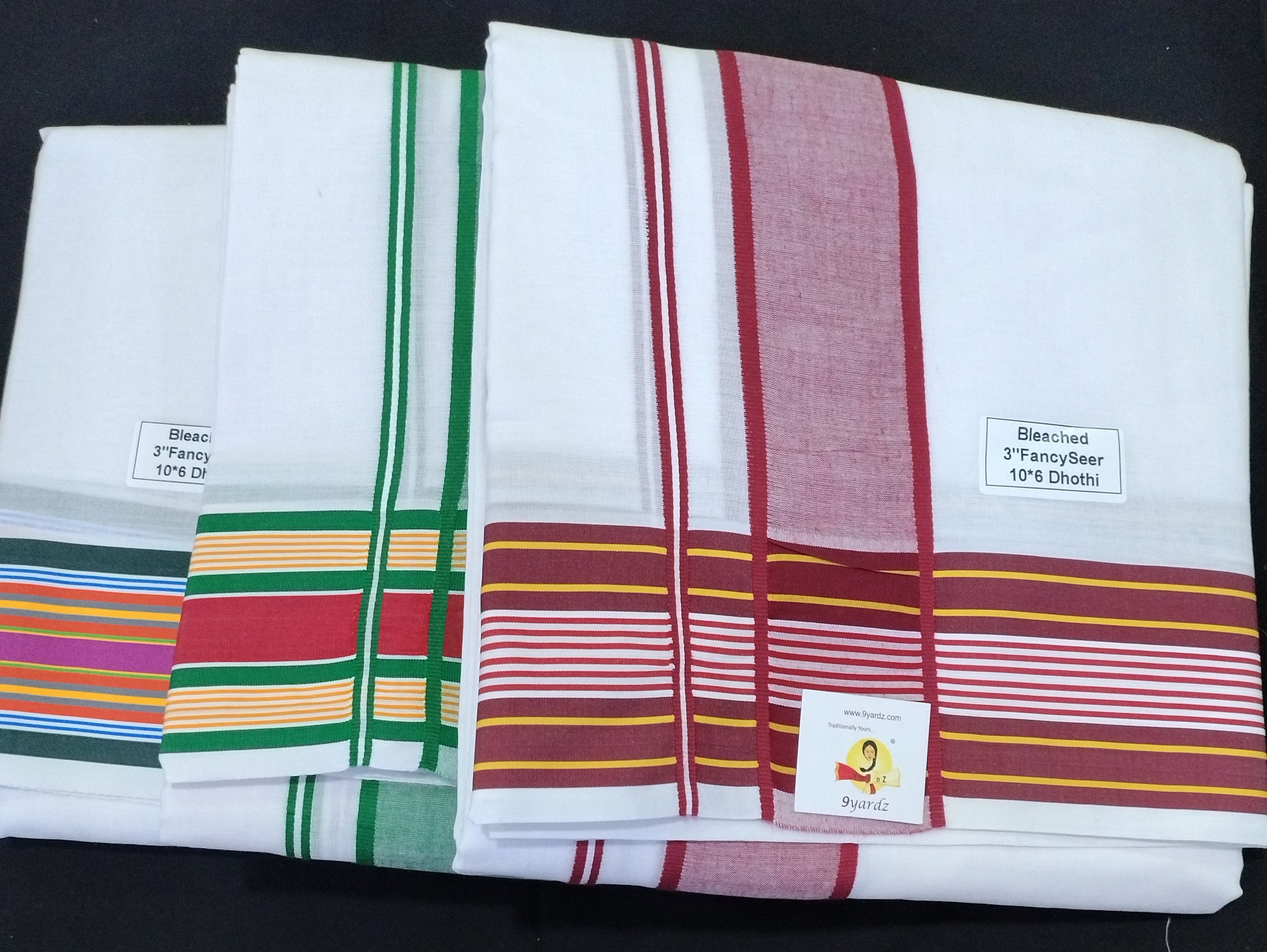 Cotton Bleached dhoti 10*6