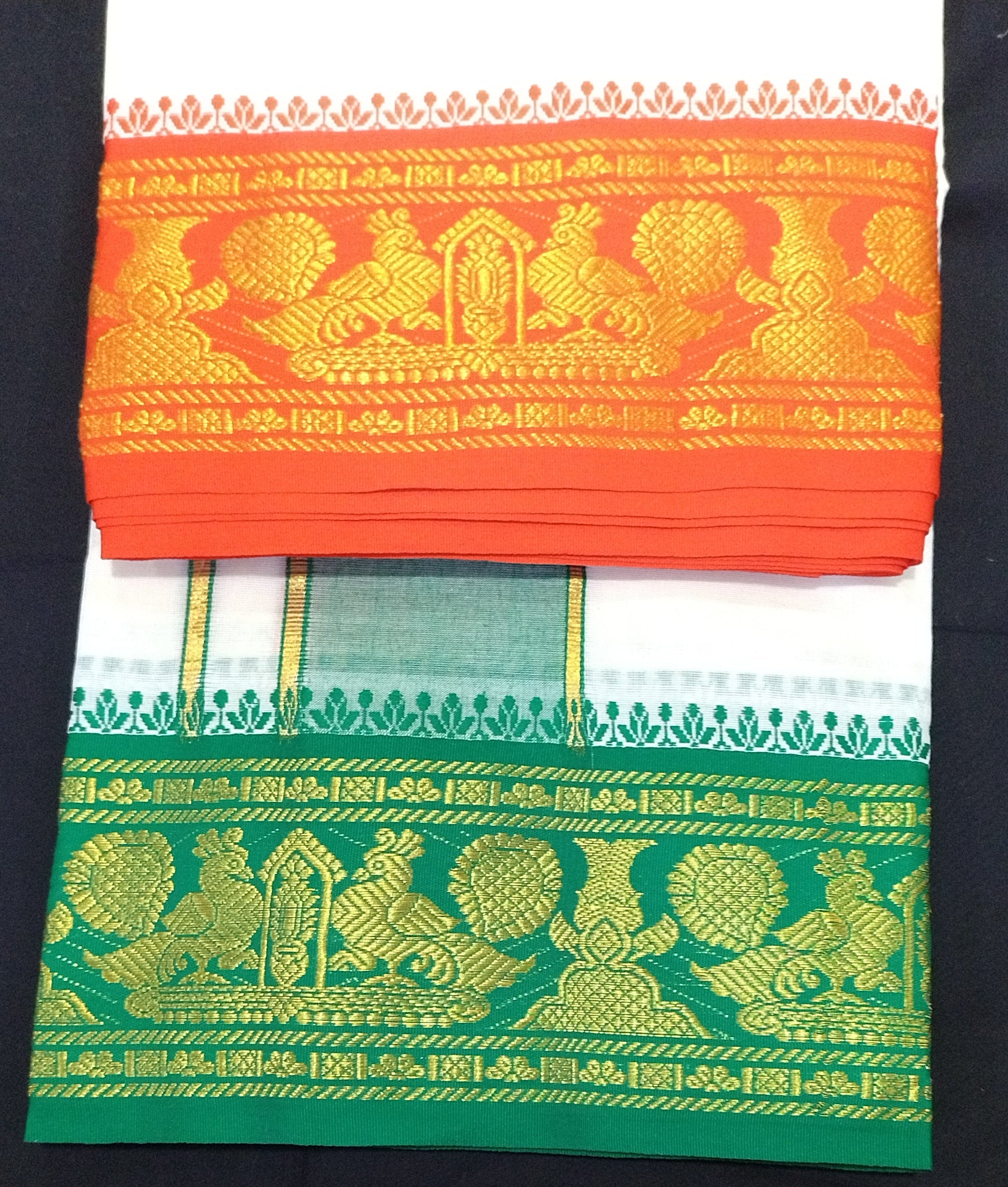 Cotton Unbleached Jacquard dhoti 10*6