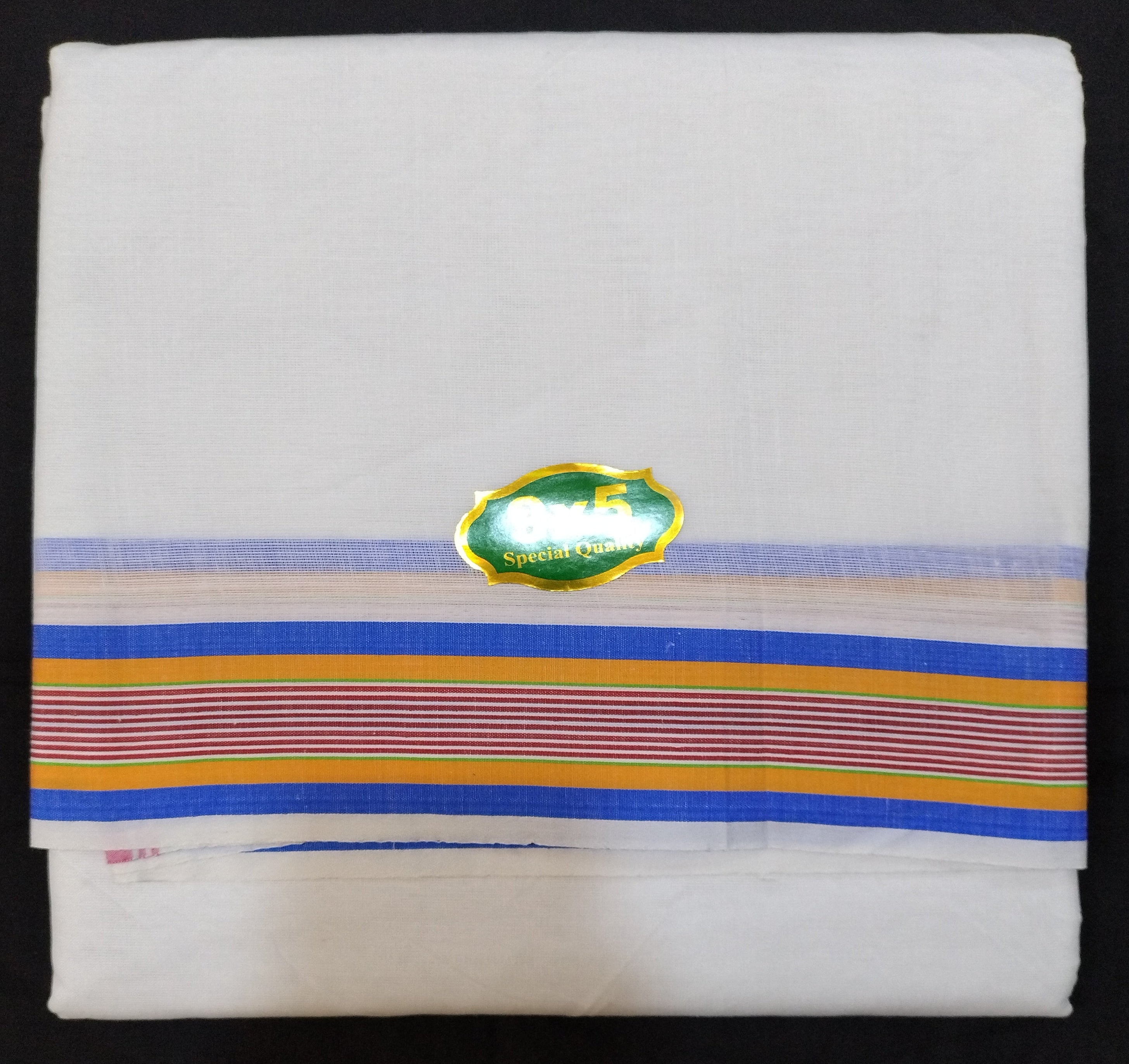 Cotton Dhothi bleached 9*5