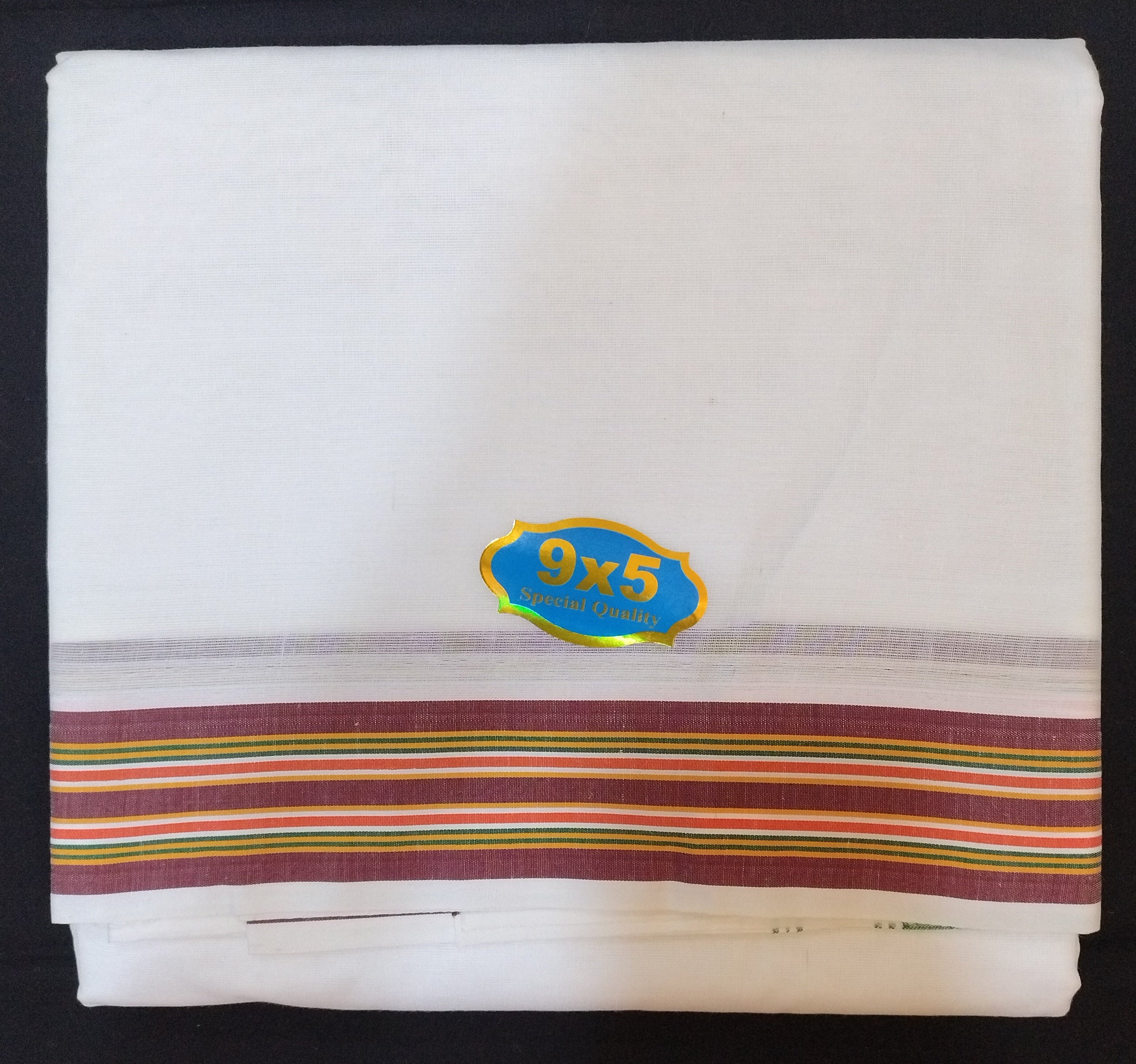 Cotton Dhothi bleached 9*5