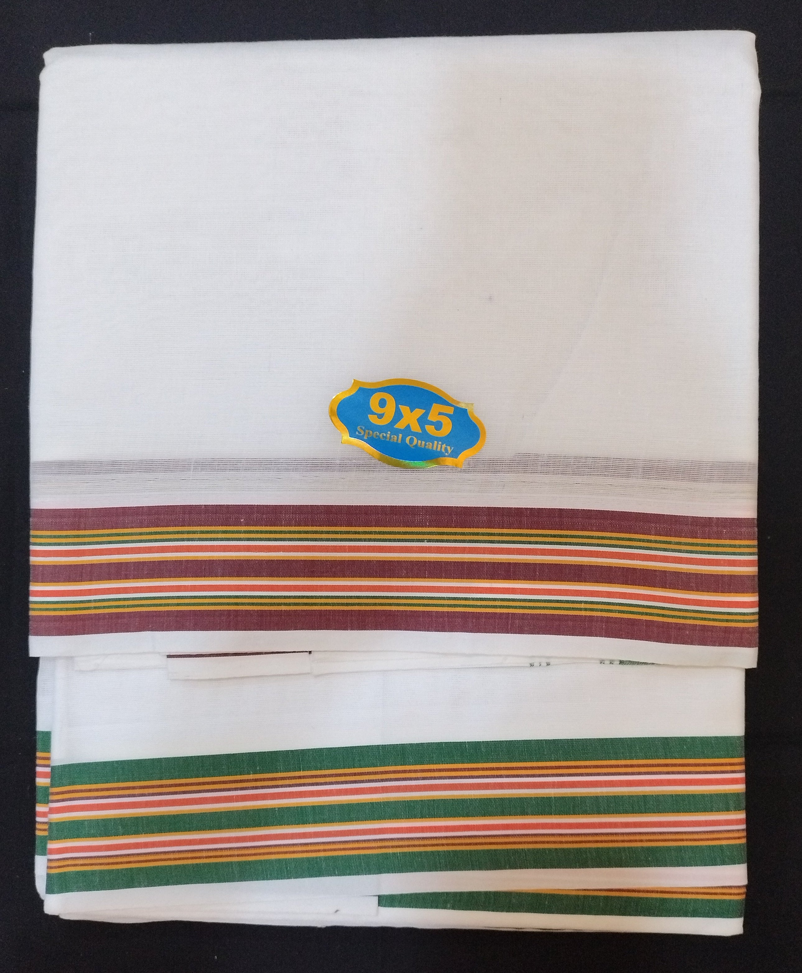Cotton Dhothi bleached 9*5