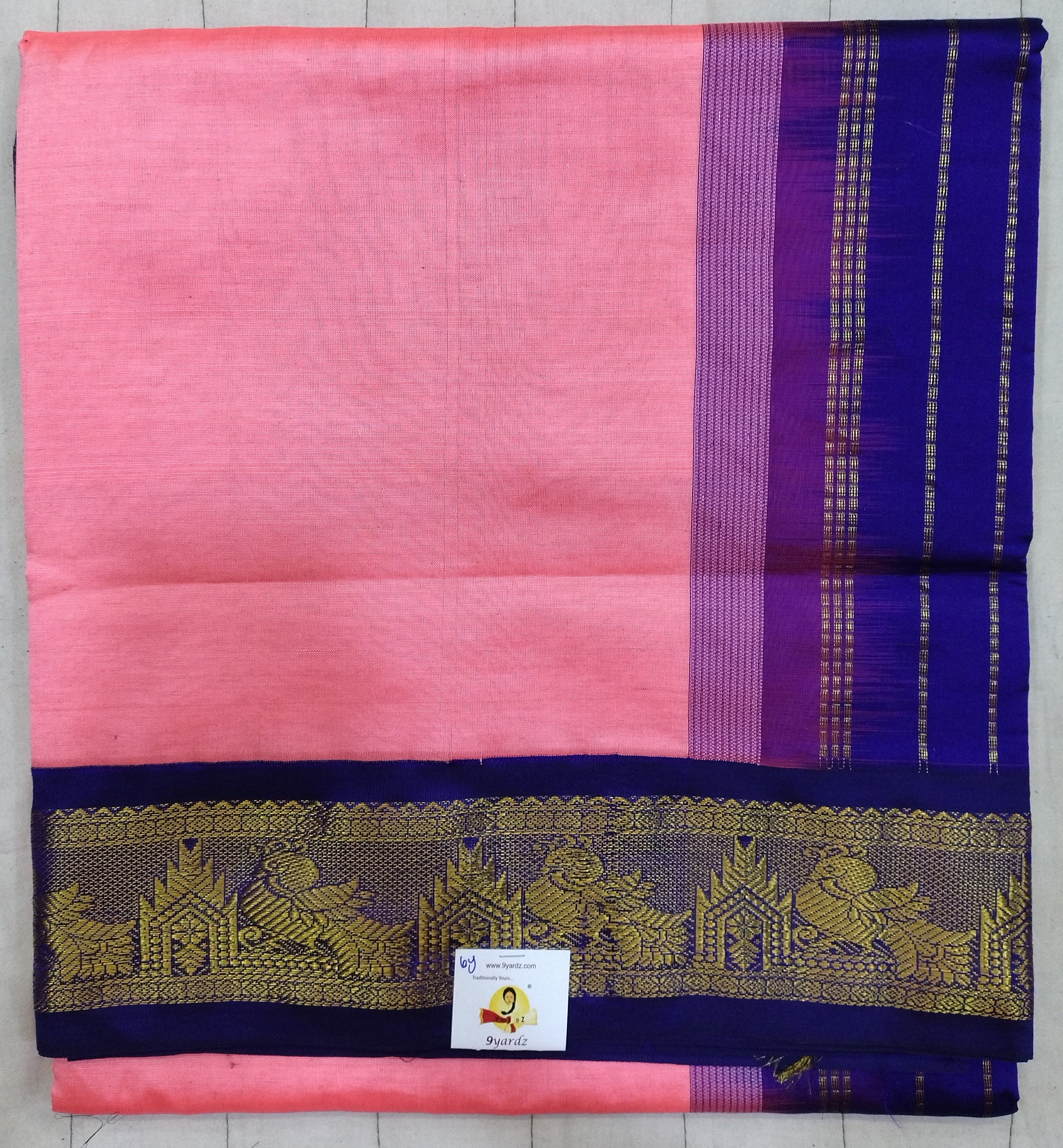 Semi silk cotton korvai 6Yards