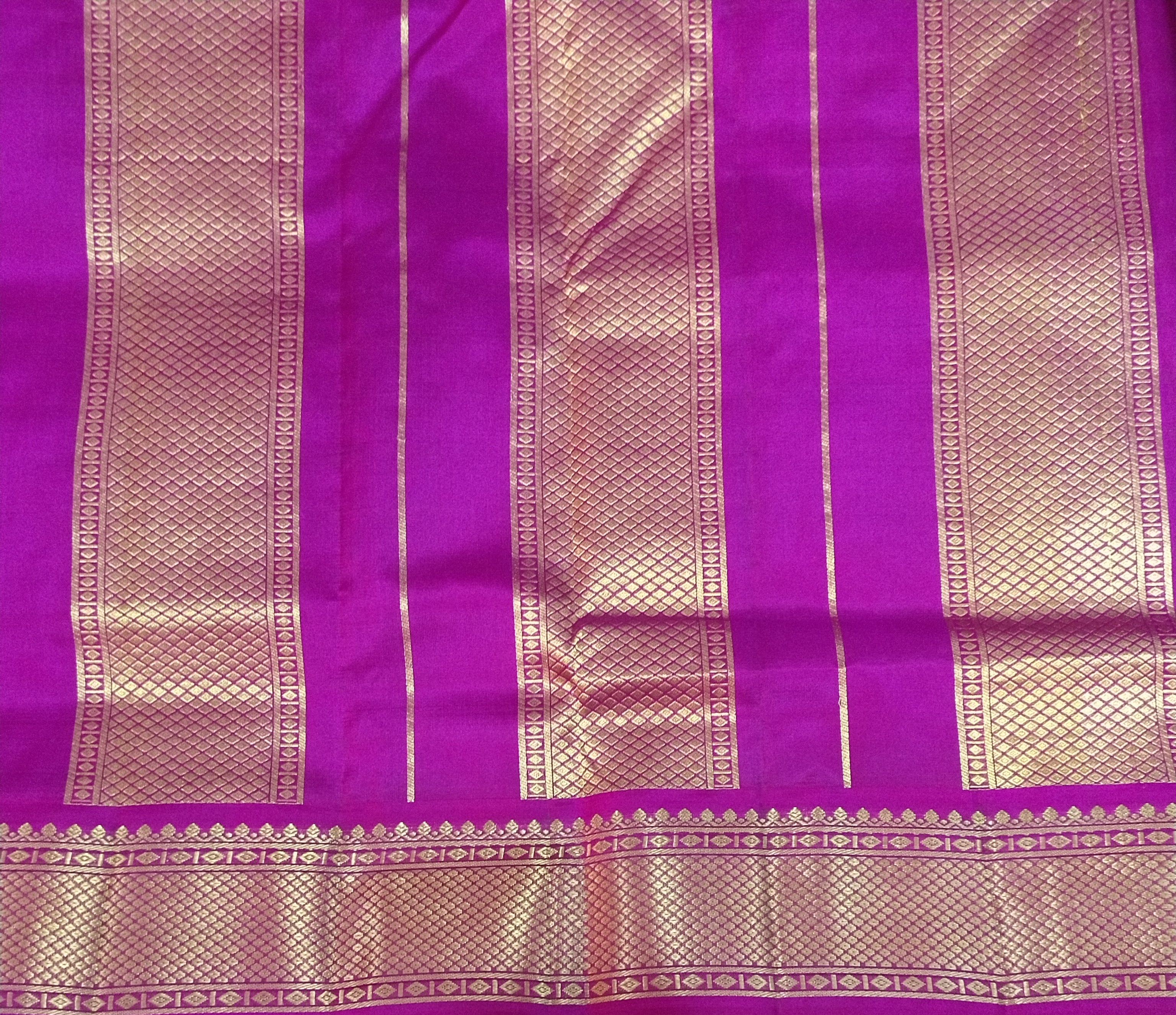 Pure silk checked 10 yardz