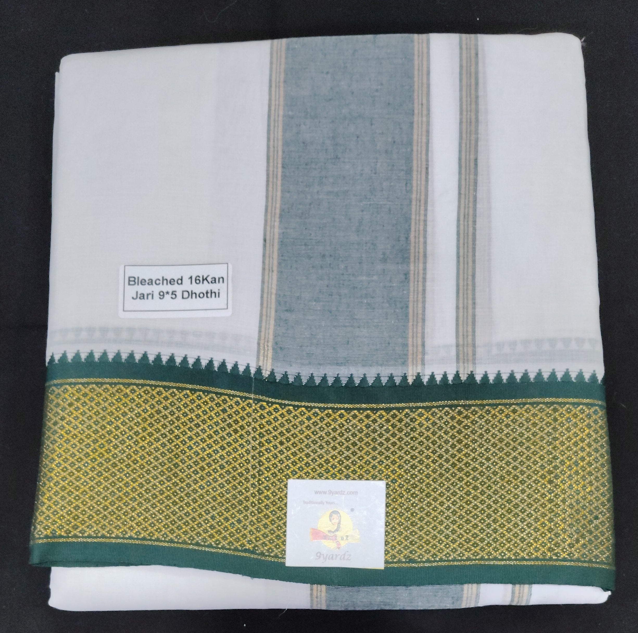 Cotton Dhothi Bleached 9*5