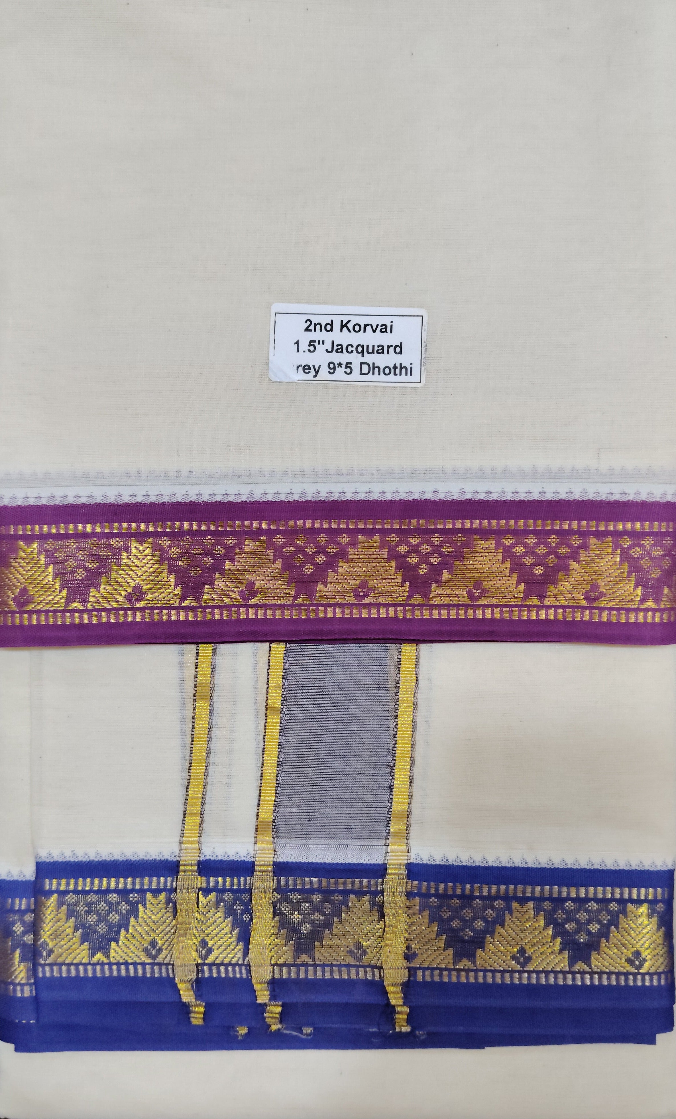 Pure cotton Muhurtham dhoti 9*5